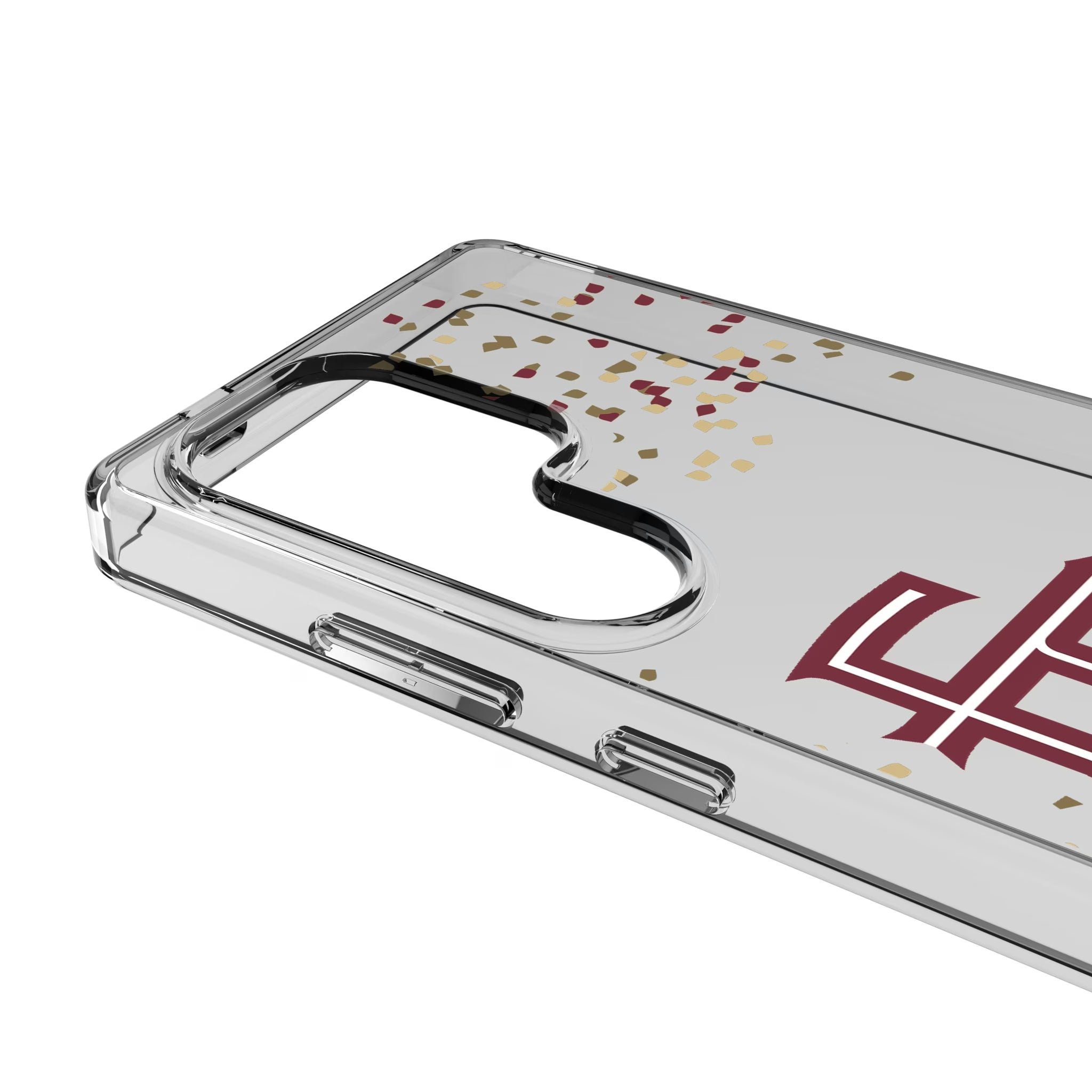 Florida State University Seminoles Athletic Wordmark Confetti Galaxy Clear Phone Case for Samsung Galaxy - Detail
