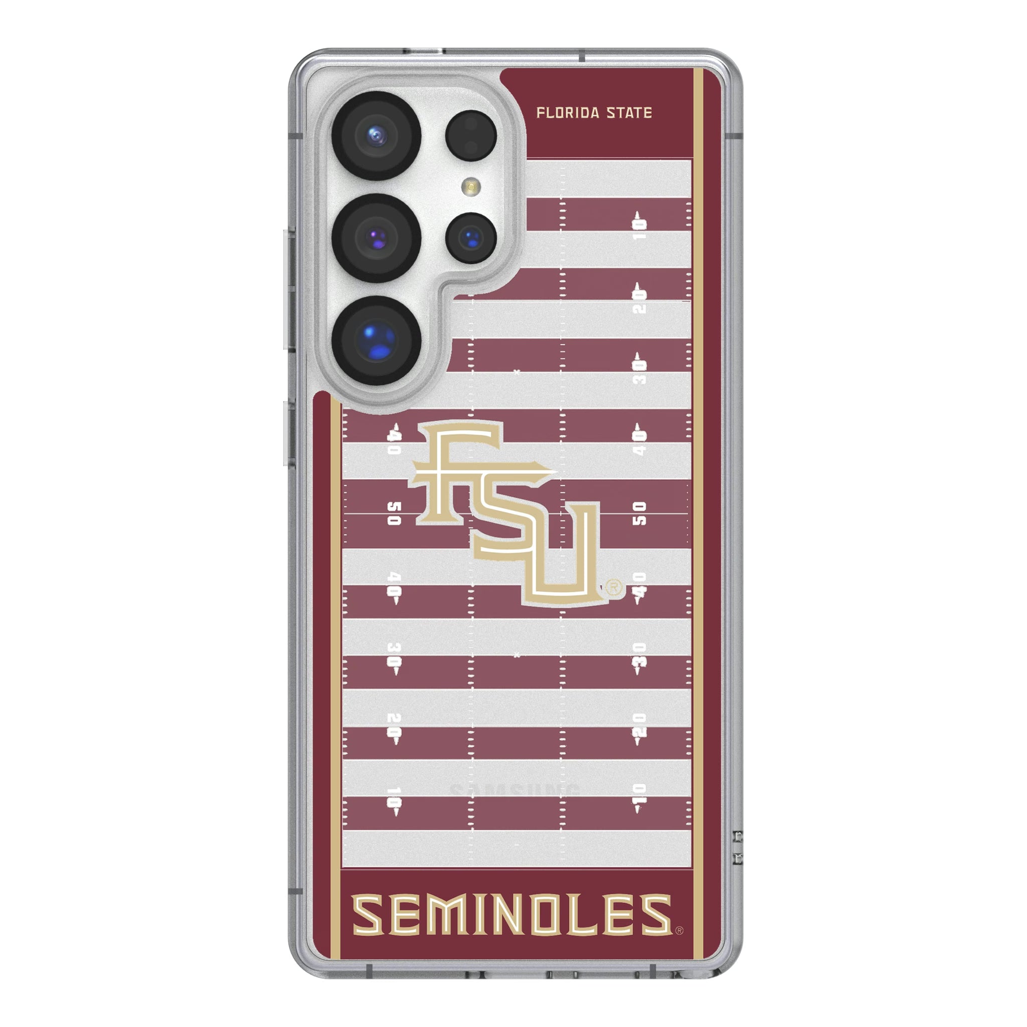 Florida State University Seminoles Athletic Wordmark Field Galaxy Clear Phone Case for Samsung Galaxy