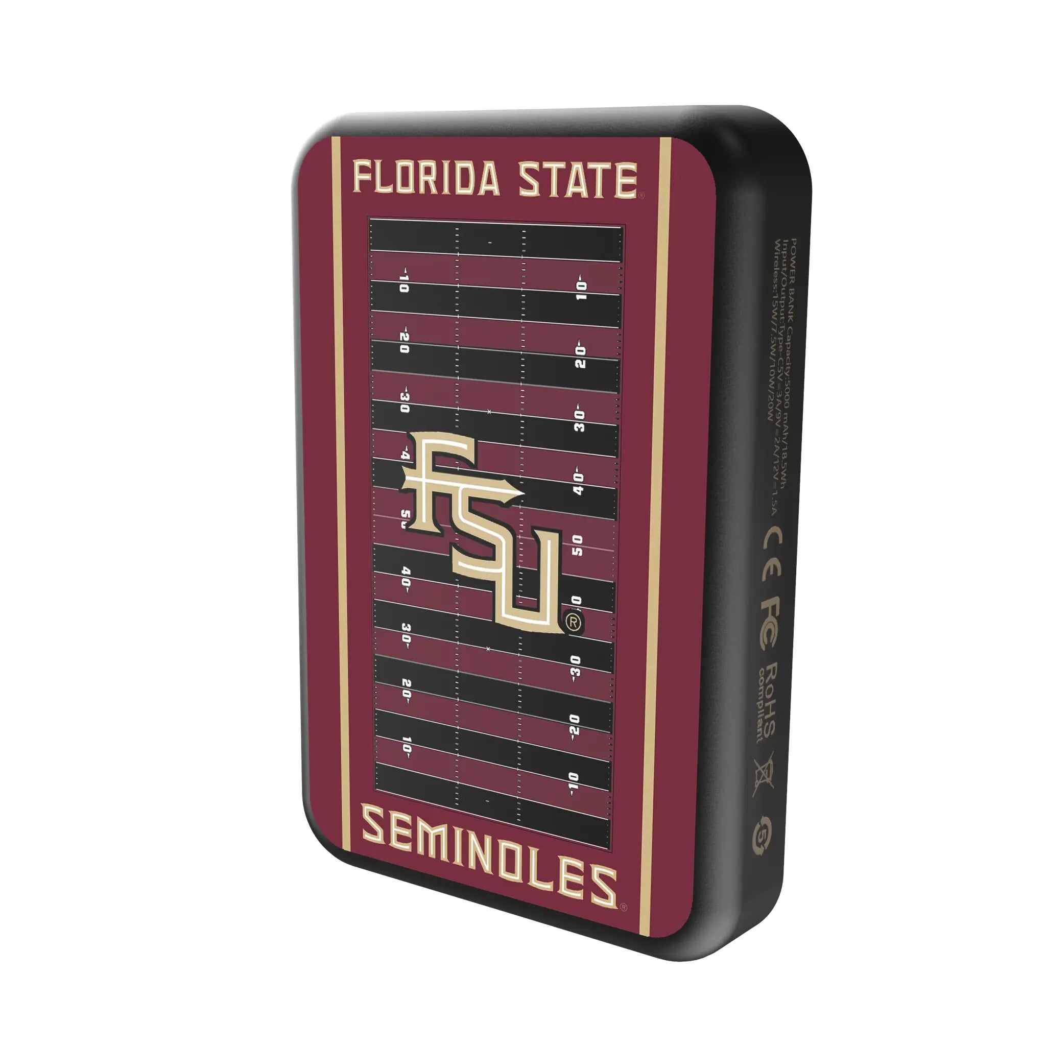 Florida State University Seminoles Athletic Wordmark Field Wireless Mag Power Bank