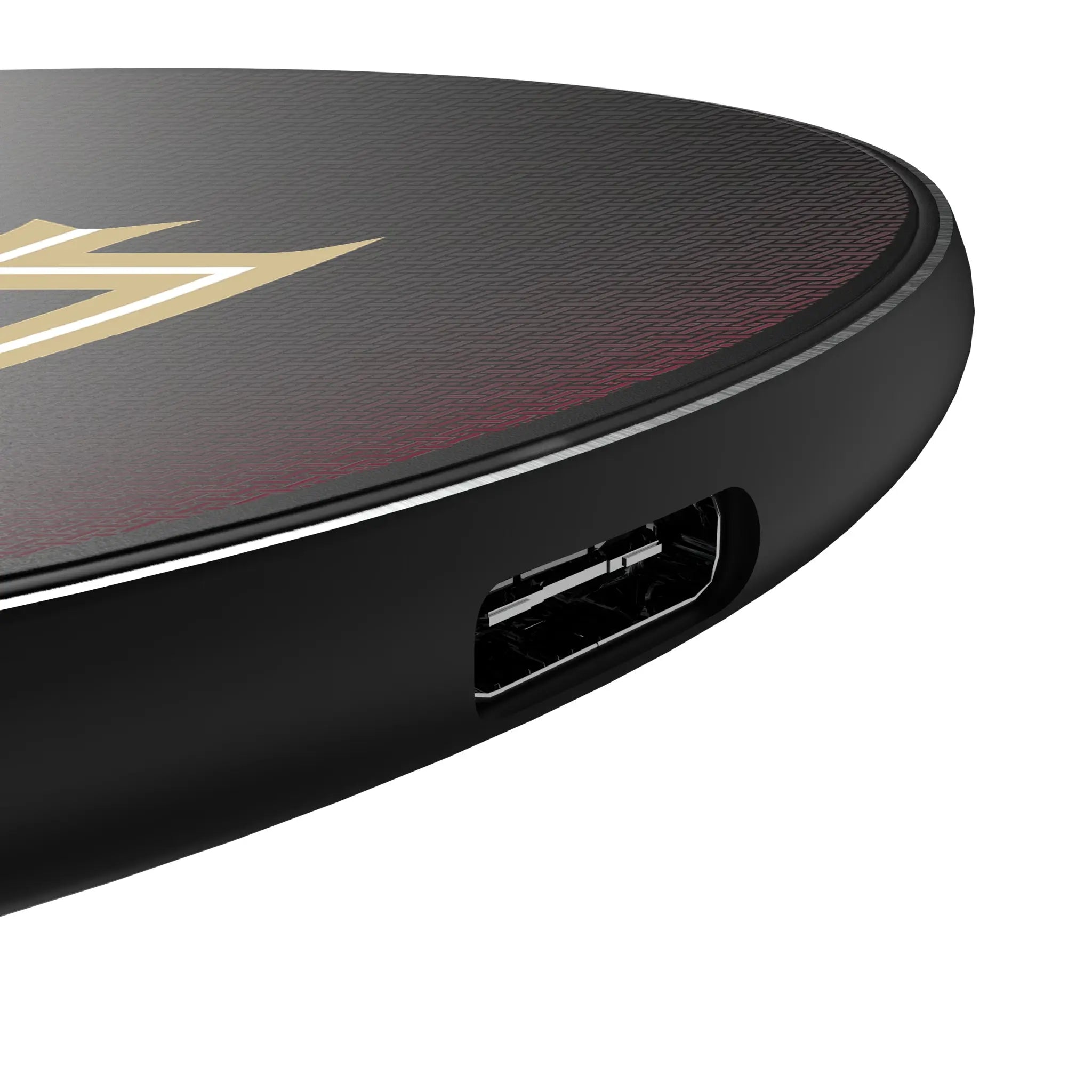 Florida State University Seminoles Athletic Wordmark Linen 15-Watt Wireless Charger - Detail