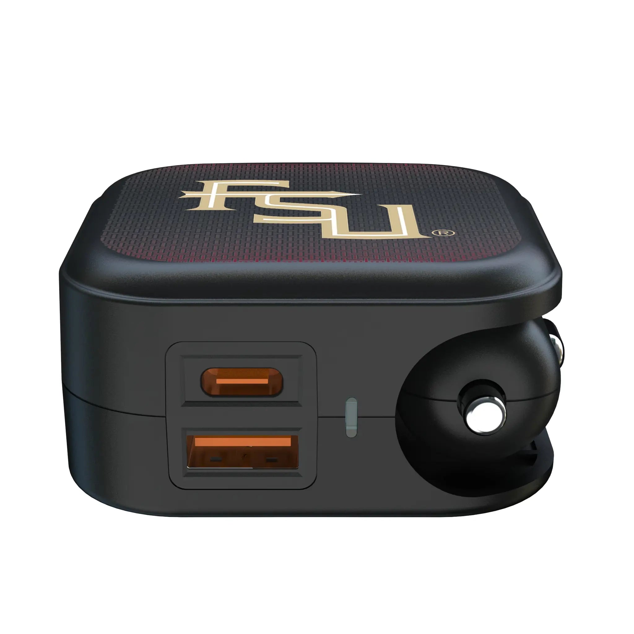 Florida State University Seminoles Athletic Wordmark Linen 2 in 1 USB A/C Charger