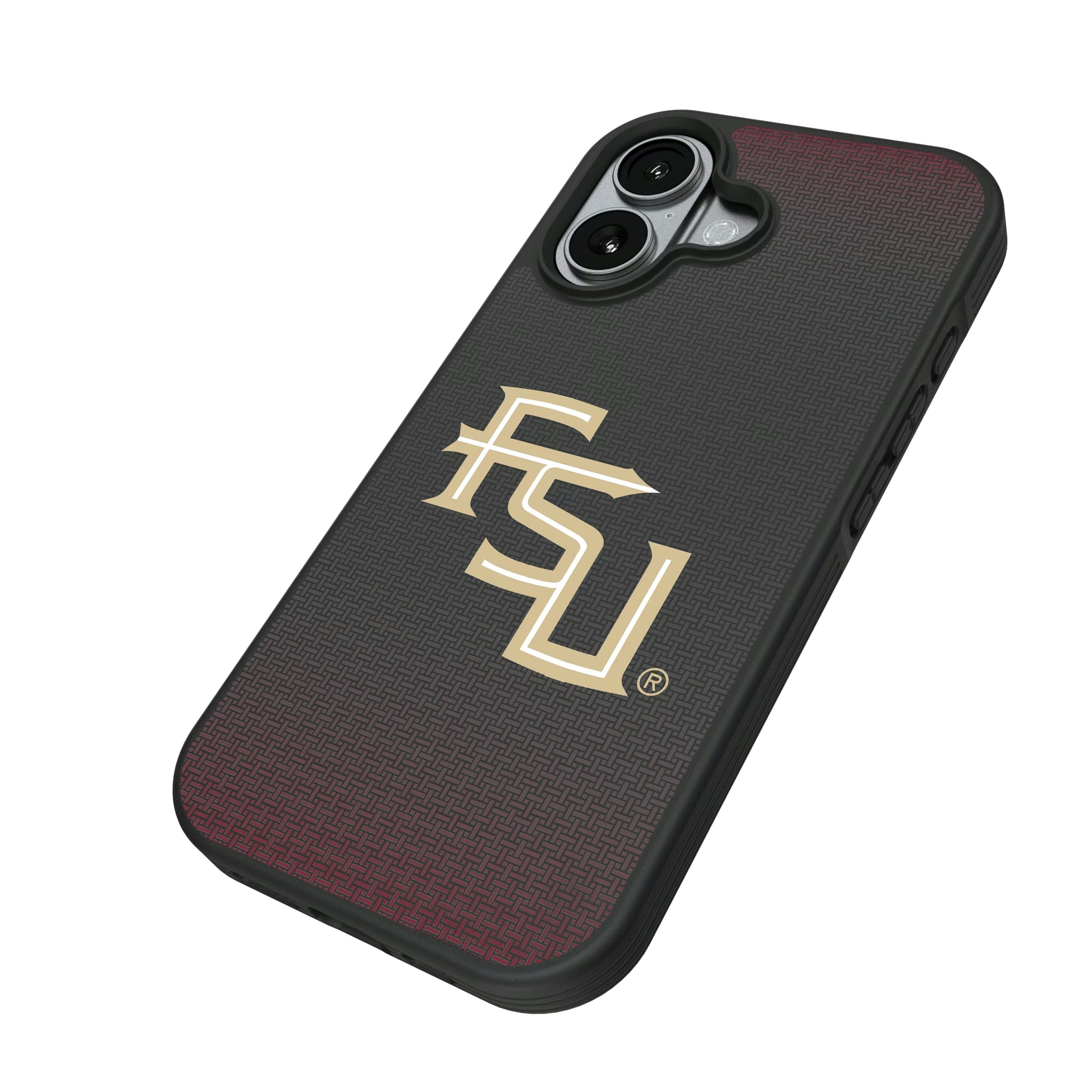 Florida State University Seminoles Athletic Wordmark Linen iPhone Bump Phone Case for Apple iPhone - Isometric View#Device_iPhone 17