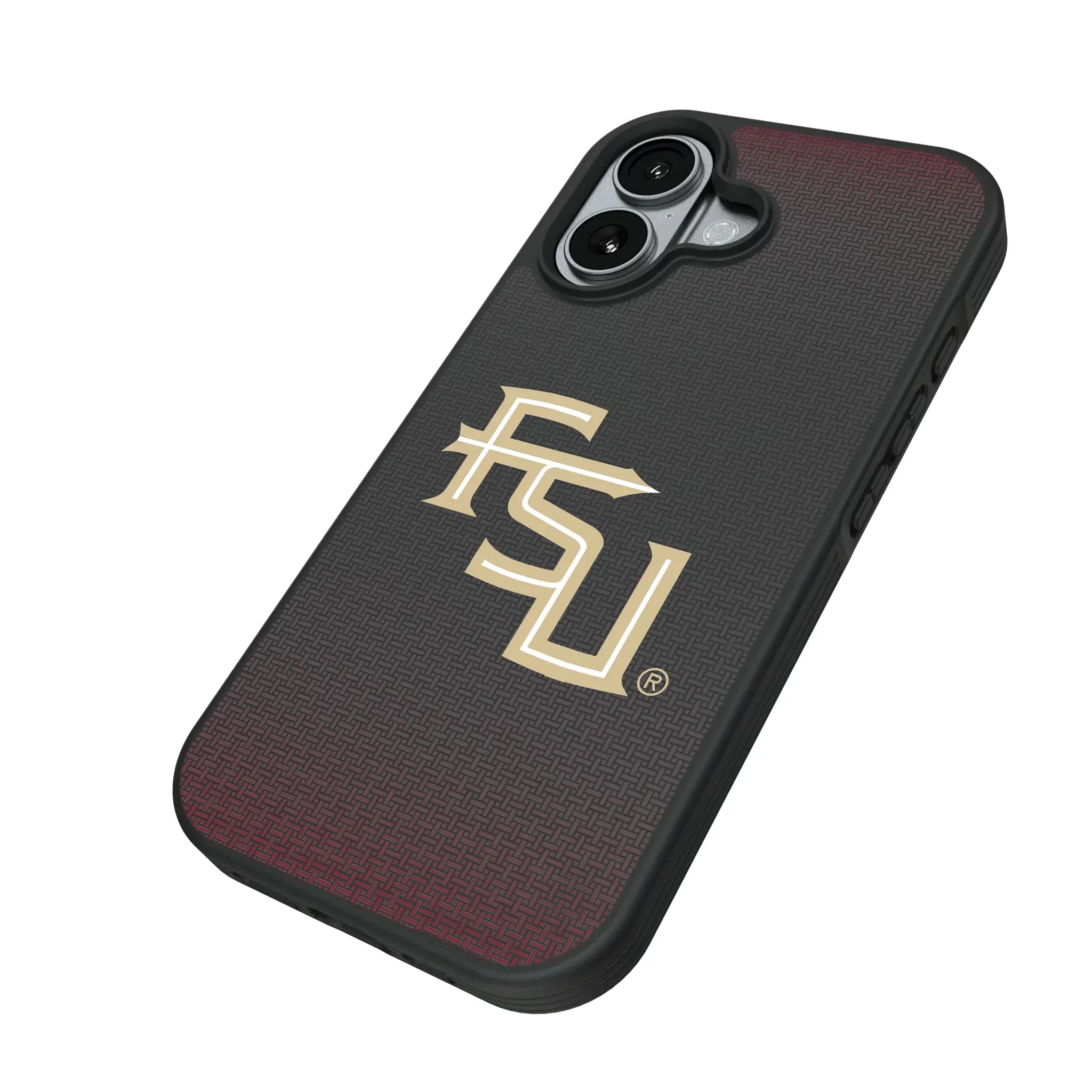 Florida State University Seminoles Athletic Wordmark Linen iPhone Bump Phone Case for Apple iPhone - Isometric View#Device_iPhone 17