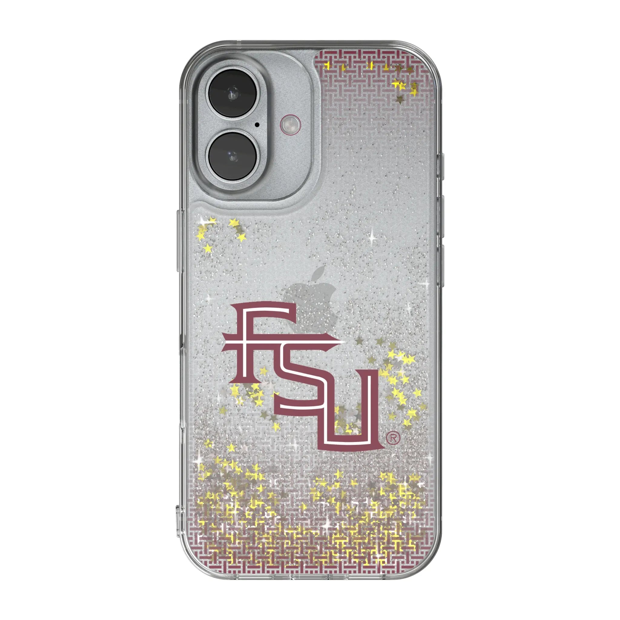 Florida State University Seminoles Athletic Wordmark Linen iPhone Glitter Phone Case for Apple iPhone