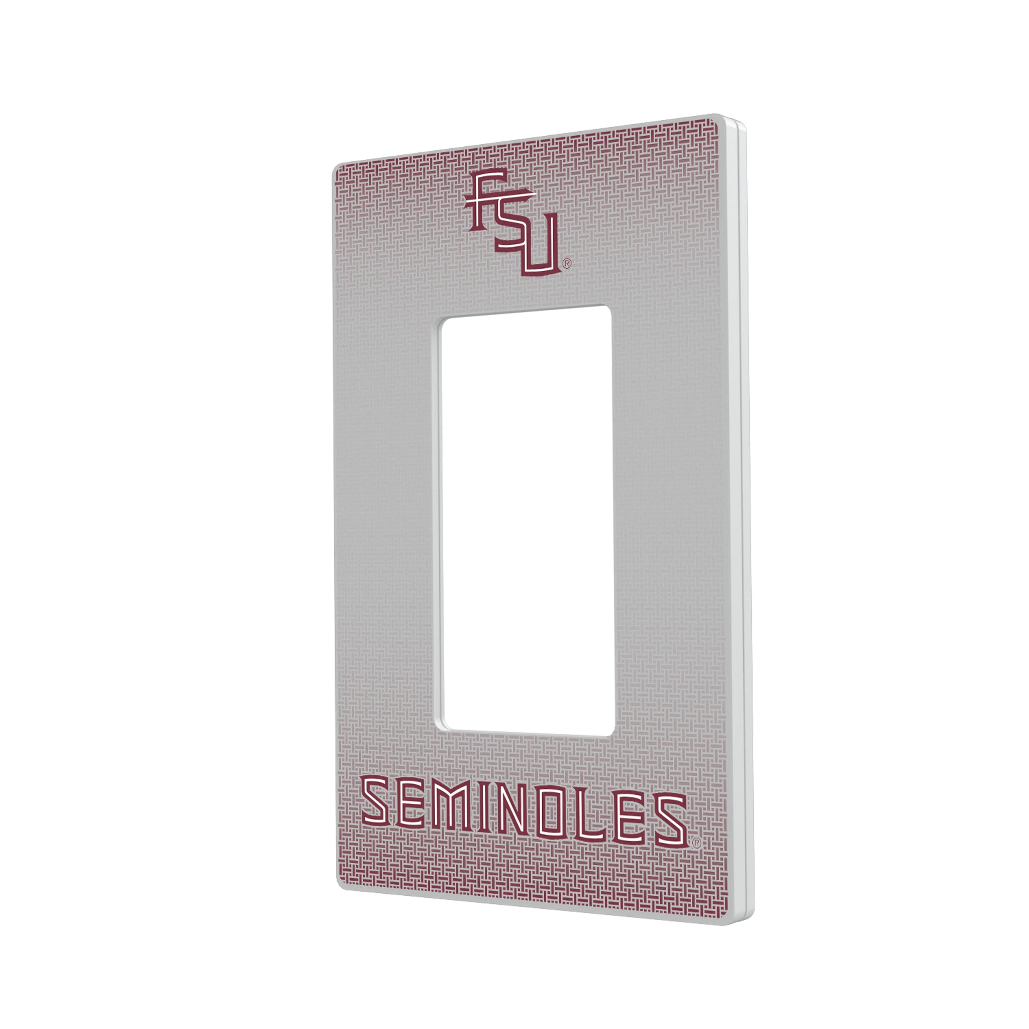 Florida State University Seminoles Athletic Wordmark Linen Hidden-Screw Light Switch Plate#Style_Single Rocker