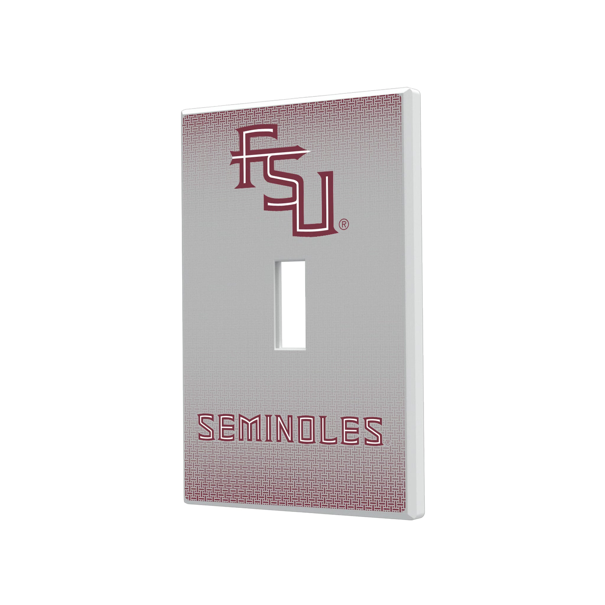 Florida State University Seminoles Athletic Wordmark Linen Hidden-Screw Light Switch Plate#Style_Single Toggle