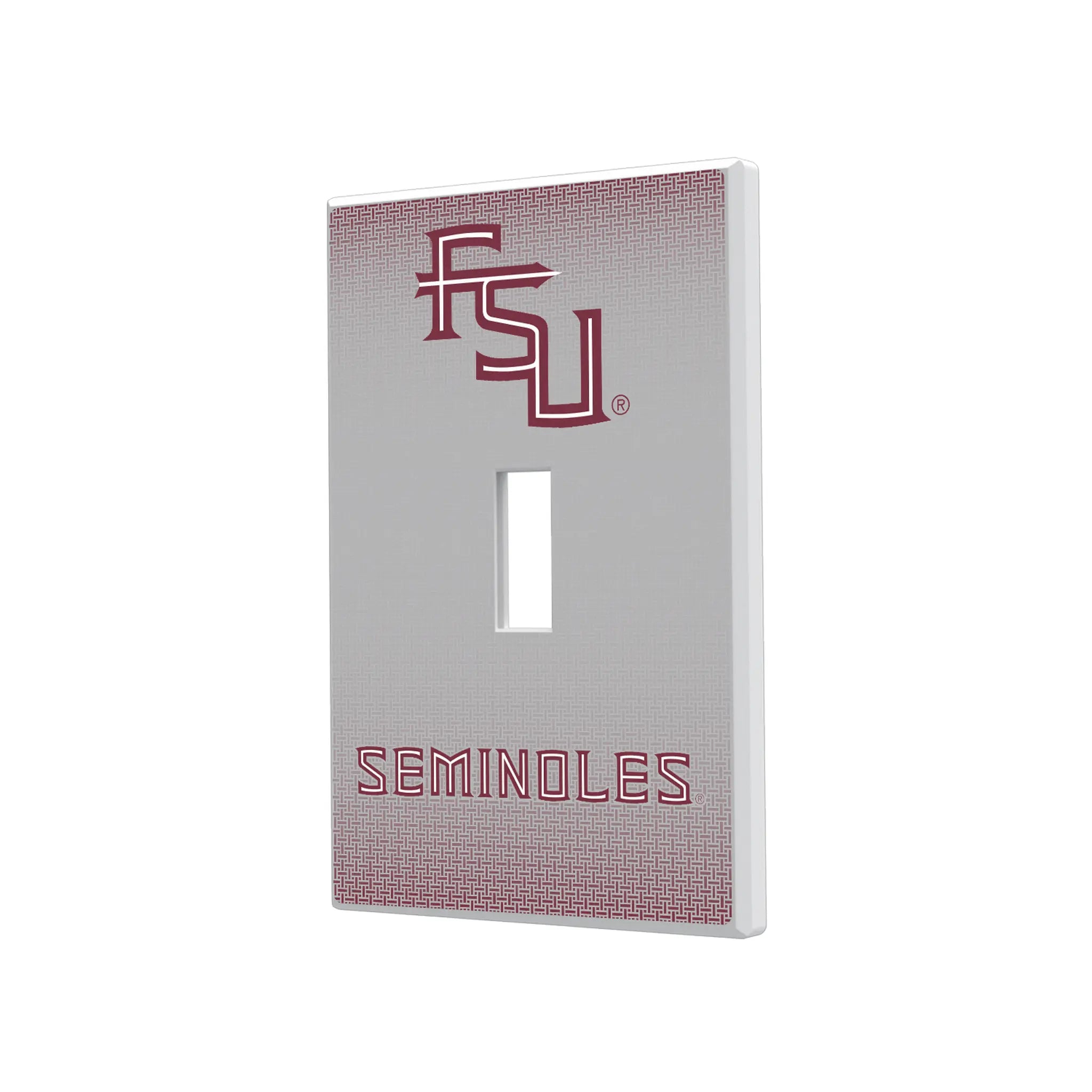 Florida State University Seminoles Athletic Wordmark Linen Hidden-Screw Light Switch Plate#Style_Single Toggle