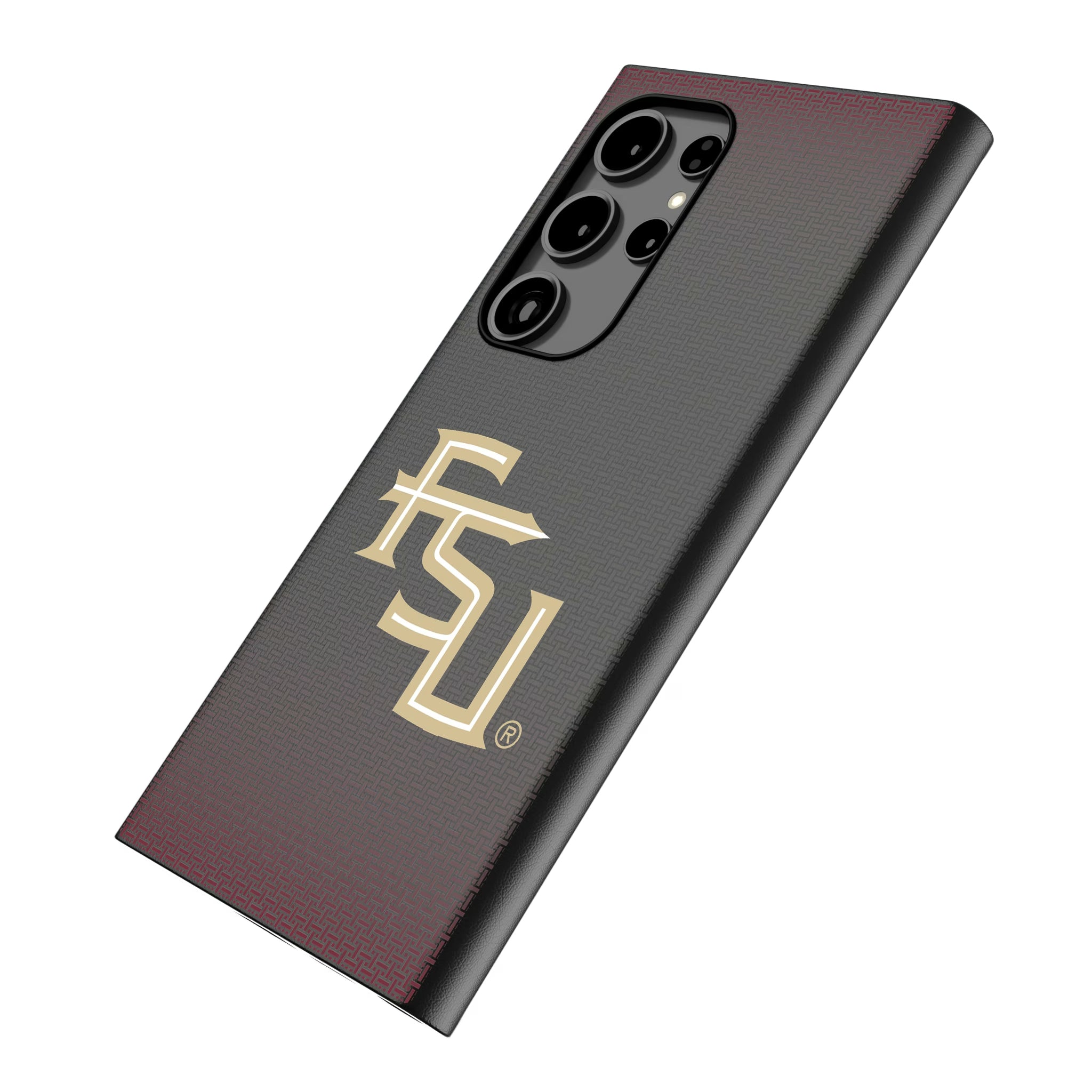Florida State University Seminoles Athletic Wordmark Linen Galaxy MagSafe Compatible Phone Case for Samsung Galaxy - Isometric View