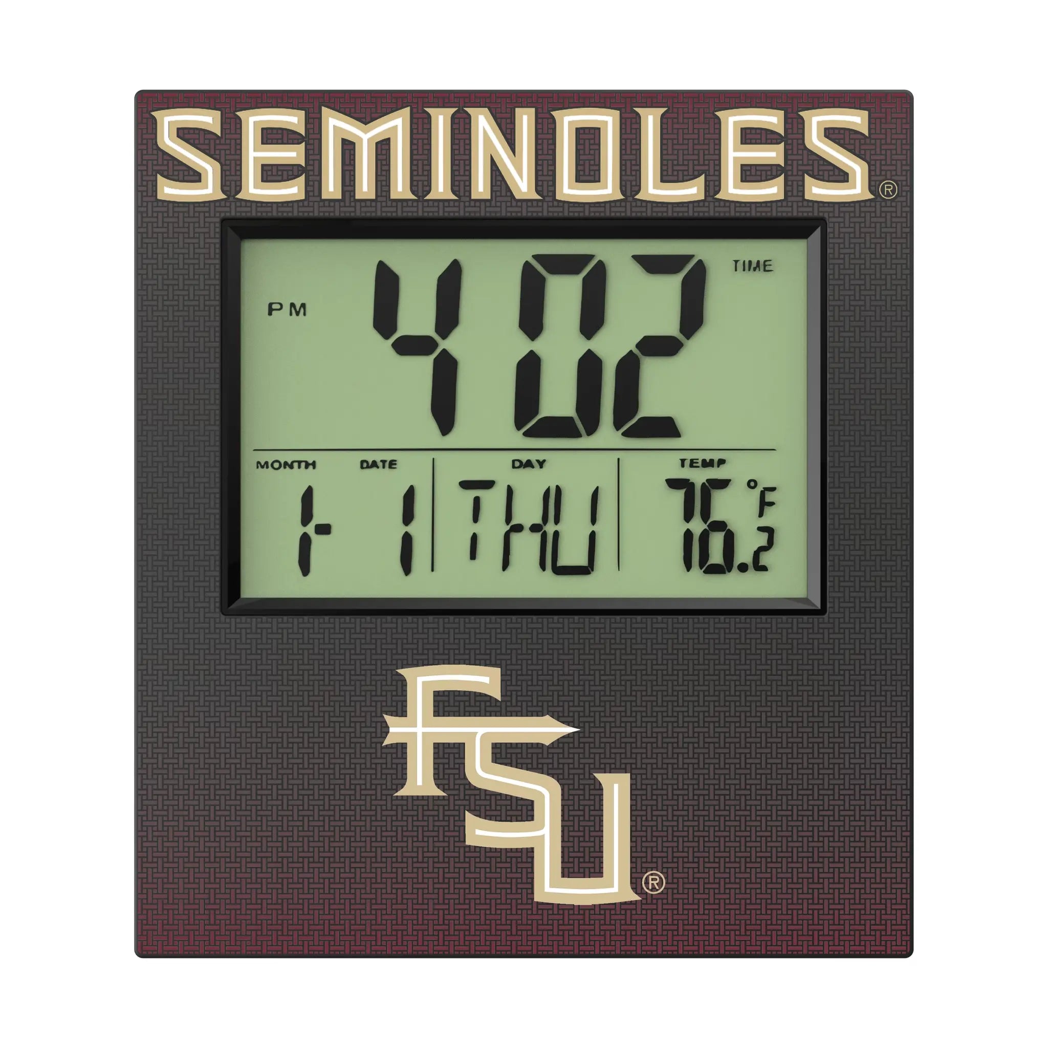 Florida State University Seminoles Athletic Wordmark Linen Wall Clock