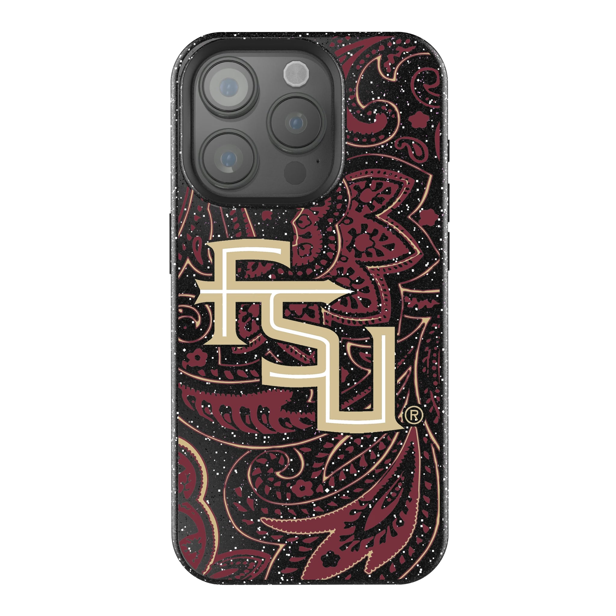 Florida State University Seminoles Athletic Wordmark Paisley iPhone Bling Phone Case for Apple iPhone