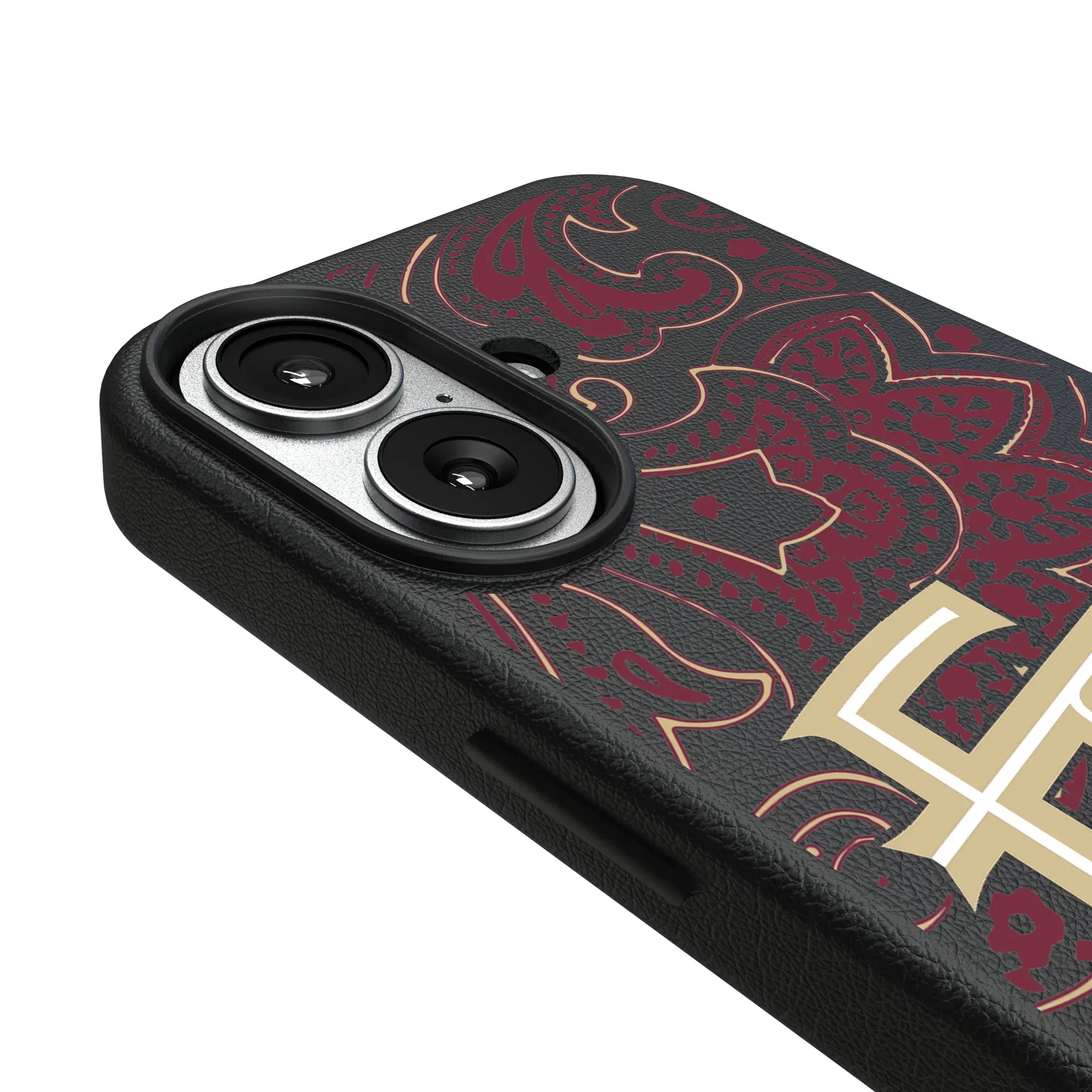 Florida State University Seminoles Athletic Wordmark Paisley iPhone MagSafe Compatible Phone Case for Apple iPhone - Detail#Device_iPhone 17
