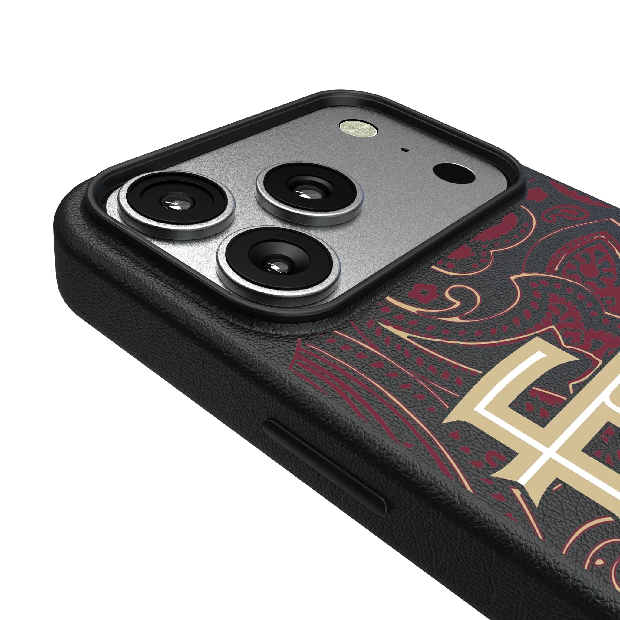Florida State University Seminoles Athletic Wordmark Paisley iPhone MagSafe Compatible Phone Case for Apple iPhone - Detail#Device_iPhone 17 Pro