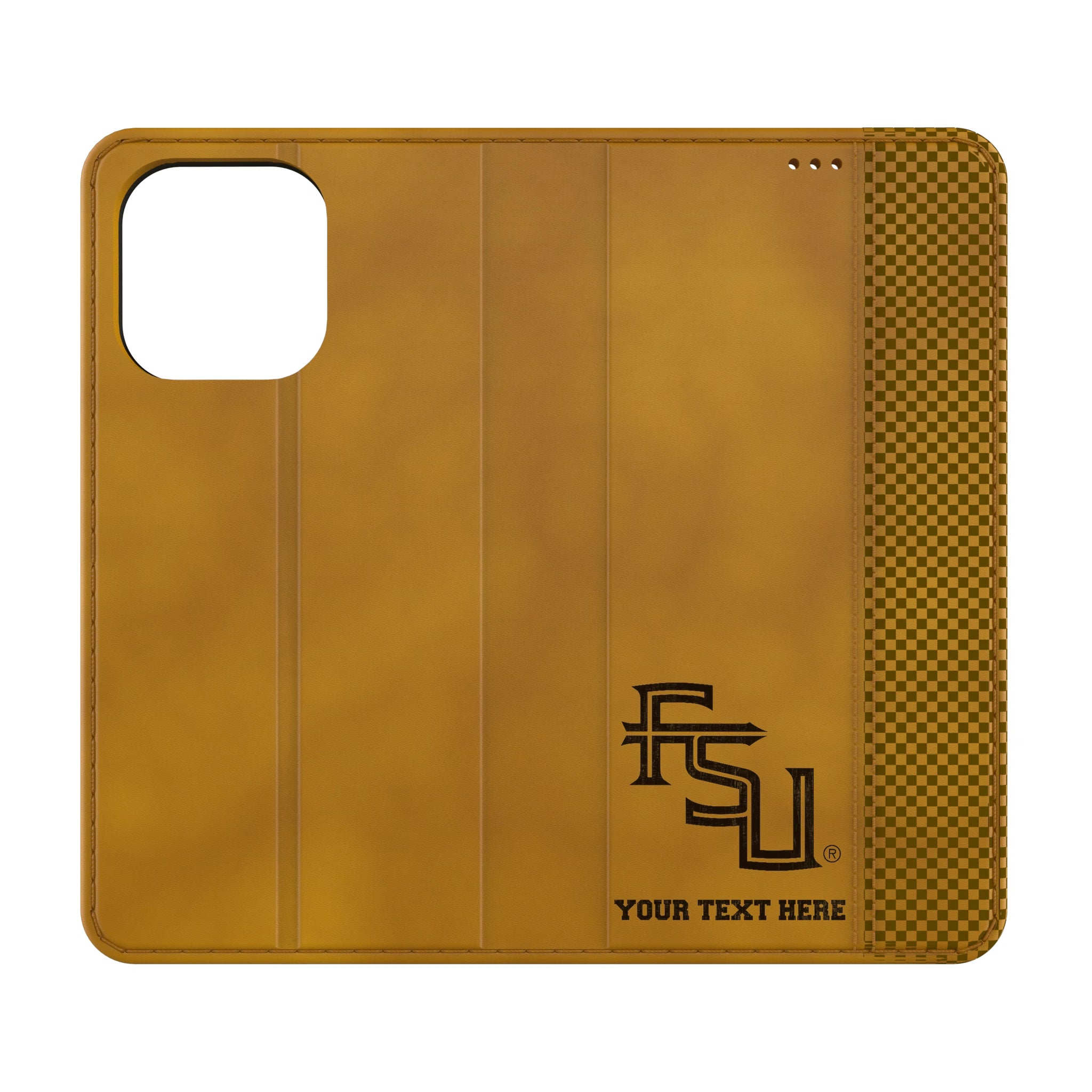 Florida State University Seminoles Athletic Wordmark Personalized Burn iPhone Folio Phone Case for Apple iPhone