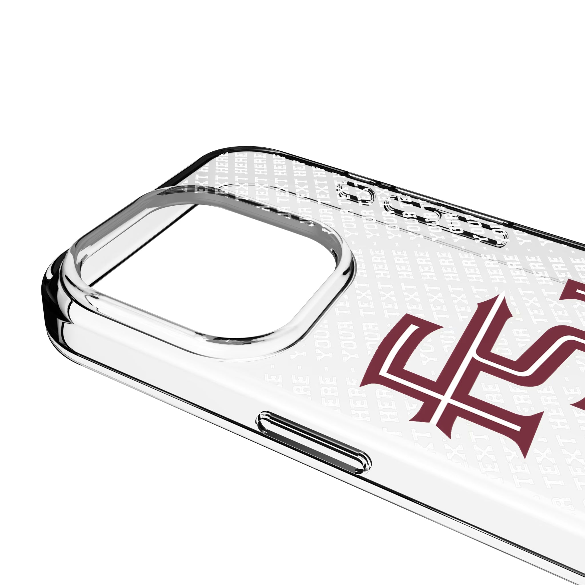 Florida State University Seminoles Athletic Wordmark Personalized EndZone Plus iPhone Clear Phone Case for Apple iPhone - Detail