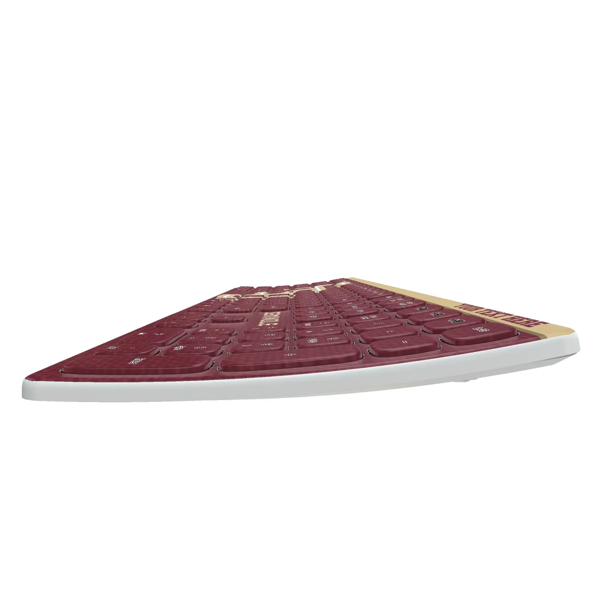 Florida State University Seminoles Athletic Wordmark Personalized Endzone Solid KKB605 Curved Wireless Keyboard