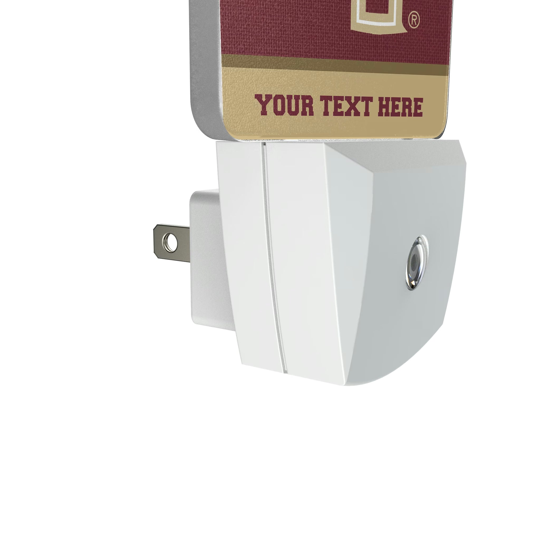 Florida State University Seminoles Athletic Wordmark Personalized Endzone Solid Night Light 2-Pack - Detail
