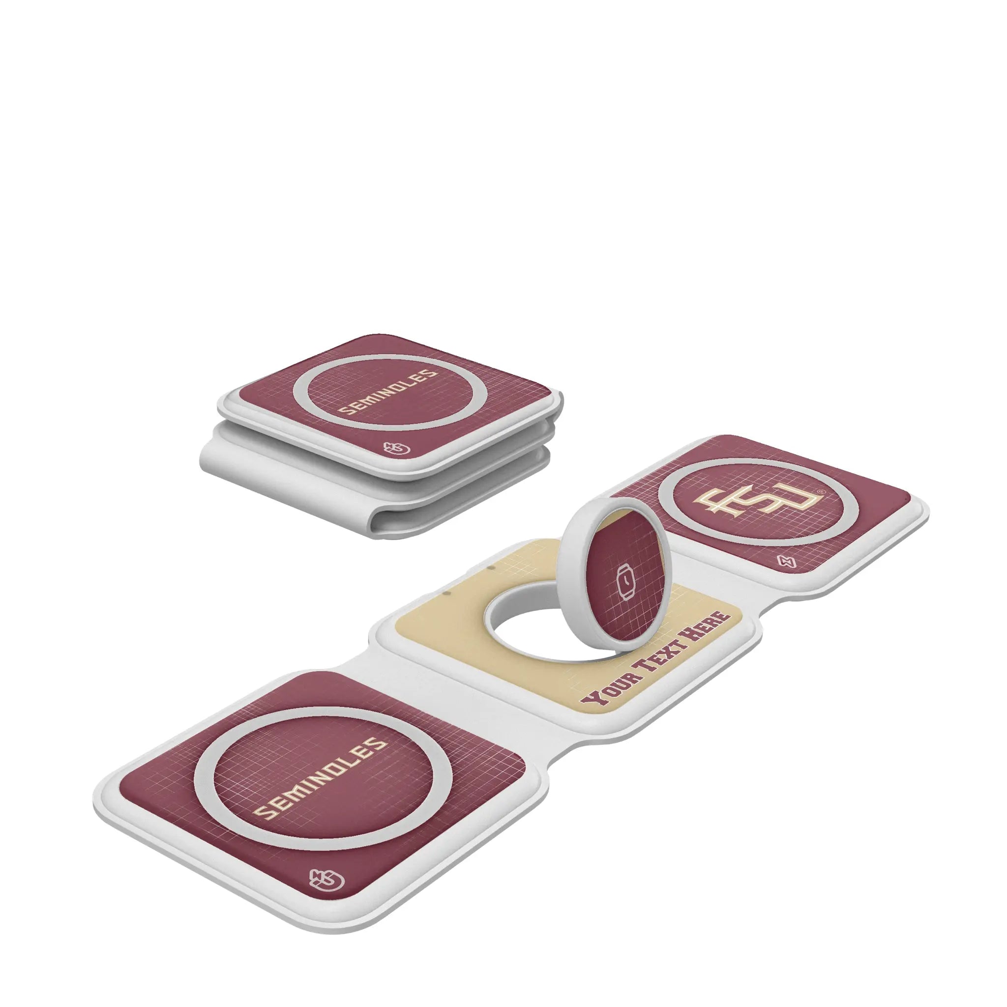 Florida State University Seminoles Athletic Wordmark Personalized Hatch Foldable 3 in 1 Charger