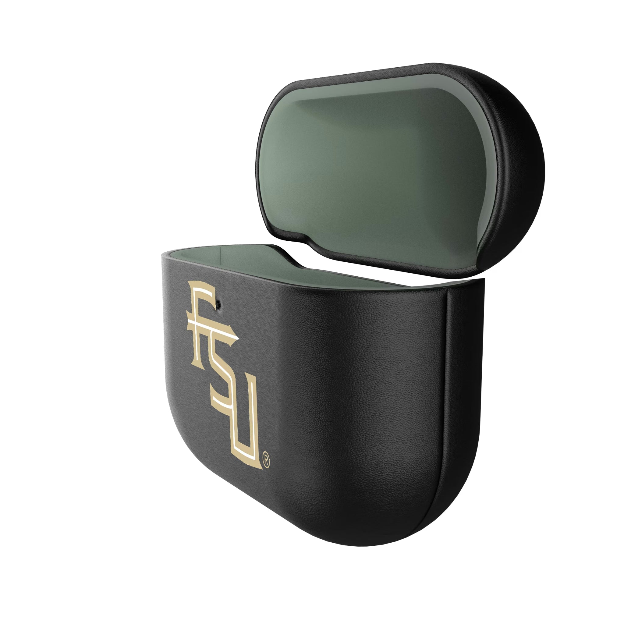 Florida State University Seminoles Athletic Wordmark Personalized Insignia AirPods AirPod Case Cover - Isometric View#Device_AirPods 4