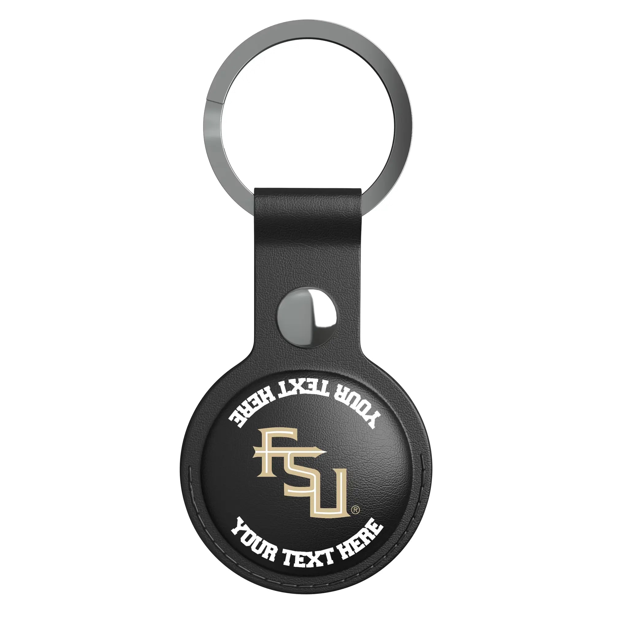 Florida State University Seminoles Athletic Wordmark Personalized Insignia AirTag Black Airtag Holder