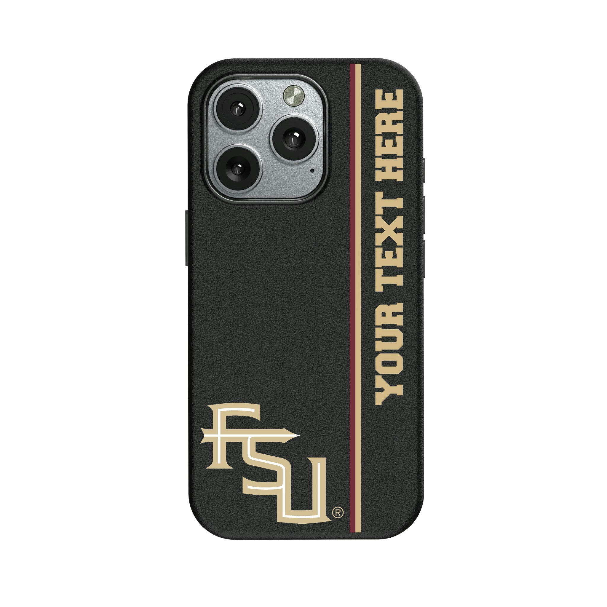 Florida State University Seminoles Athletic Wordmark Personalized Sidebard iPhone MagSafe Compatible Phone Case for Apple iPhone