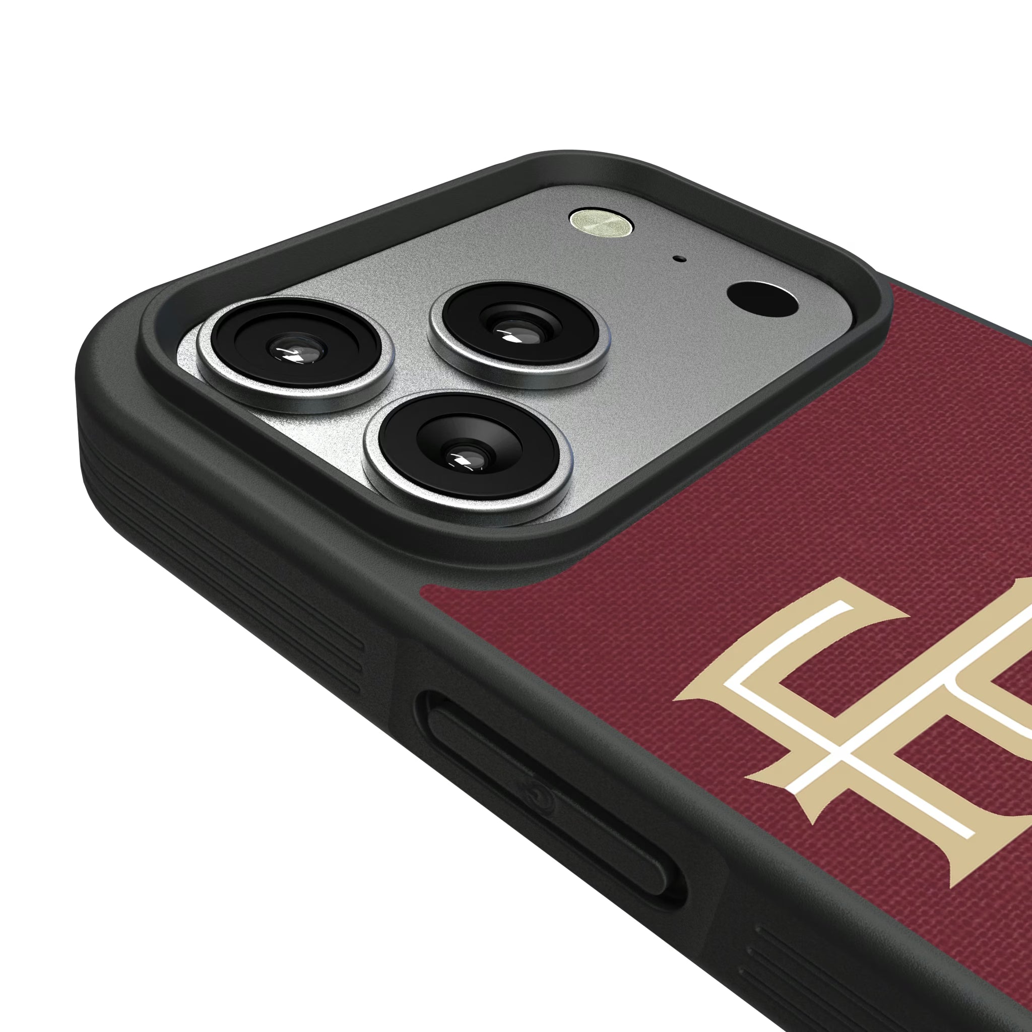 Florida State University Seminoles Athletic Wordmark Personalized Stripe iPhone Bump Phone Case for Apple iPhone - Detail#Device_iPhone 17 Pro
