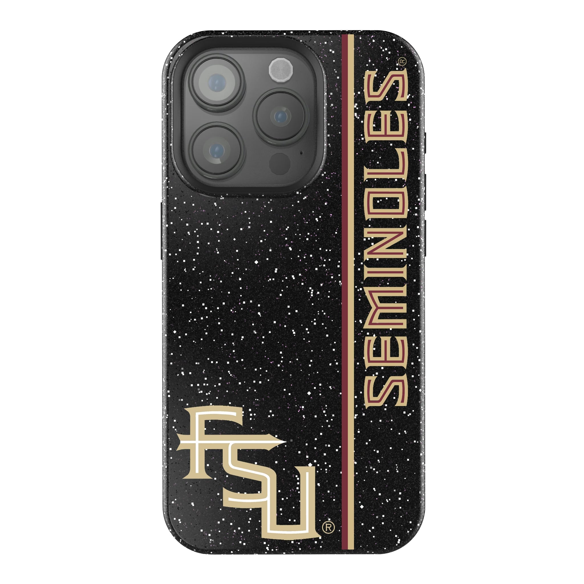 Florida State University Seminoles Athletic Wordmark Sidebar iPhone Bling Phone Case for Apple iPhone