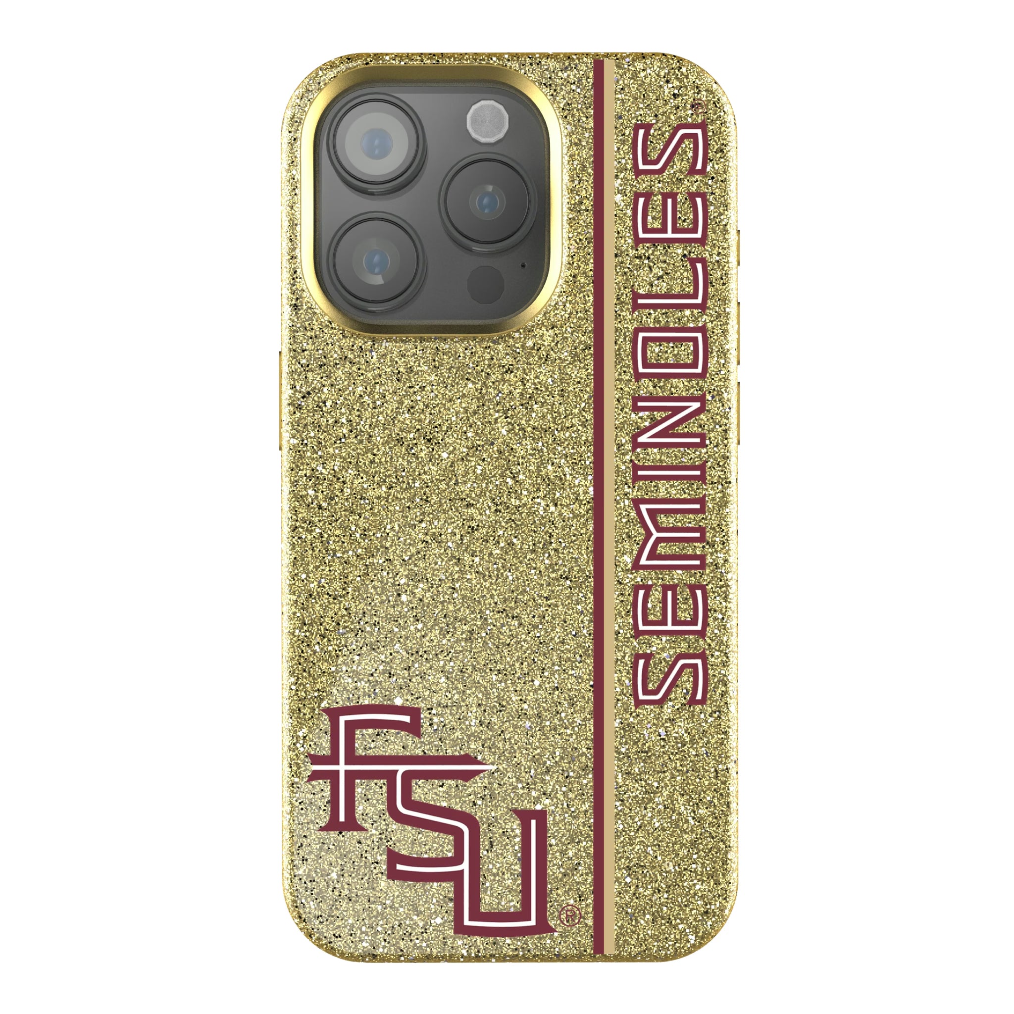 Florida State University Seminoles Athletic Wordmark Sidebar iPhone Bling Phone Case for Apple iPhone