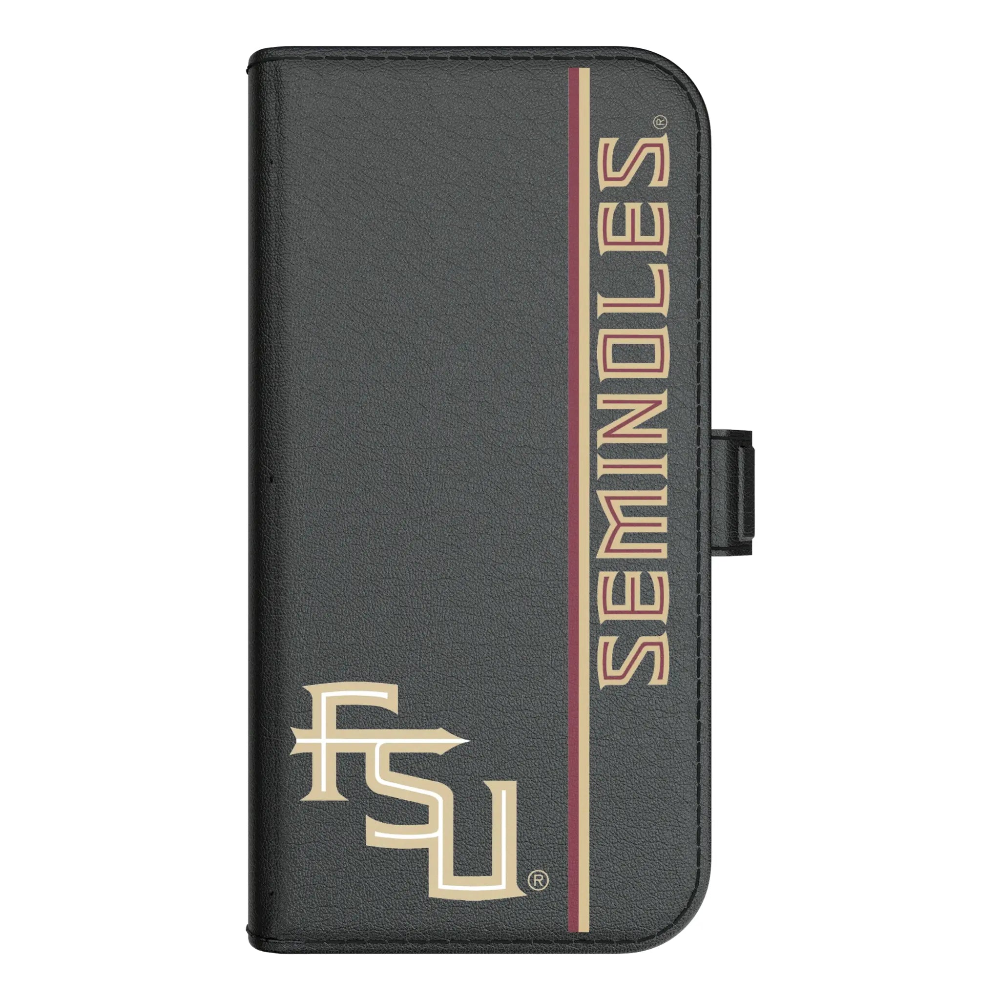 Florida State University Seminoles Athletic Wordmark Sidebar iPhone Folio Phone Case for Apple iPhone#Device_iPhone 17 Pro