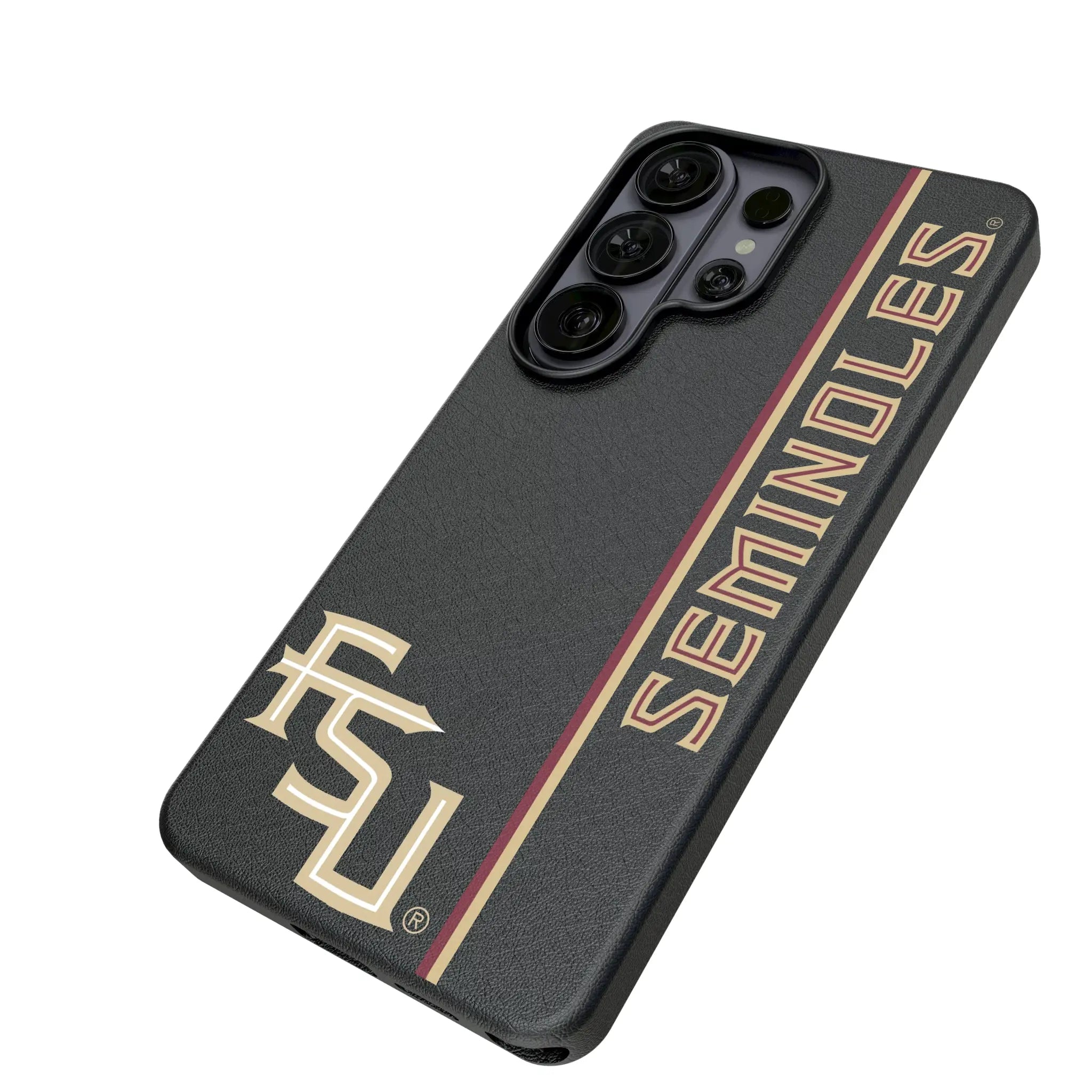 Florida State University Seminoles Athletic Wordmark Sidebar Galaxy MagSafe Compatible Phone Case for Samsung Galaxy - Isometric View#Device_Galaxy S26 Ultra