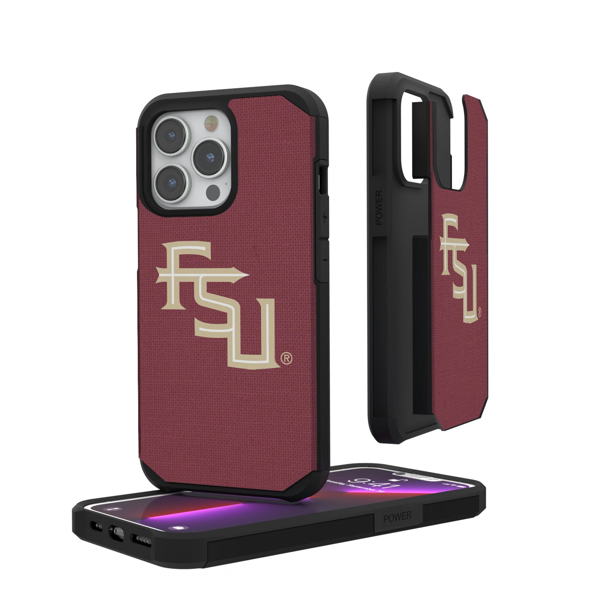 Florida State University Seminoles Athletic Wordmark Solid iPhone Rugged Phone Case for Apple iPhone