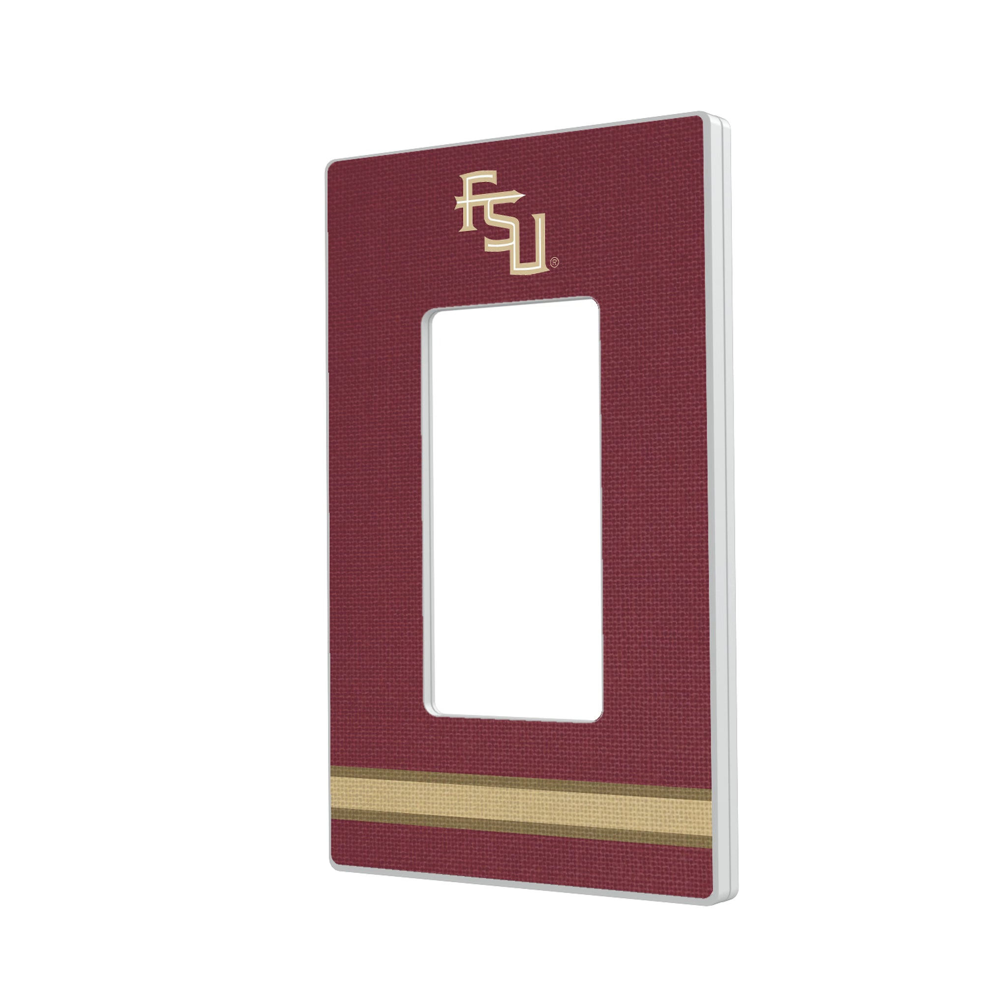 Florida State University Seminoles Athletic Wordmark Stripe Hidden-Screw Light Switch Plate#Style_Single Rocker