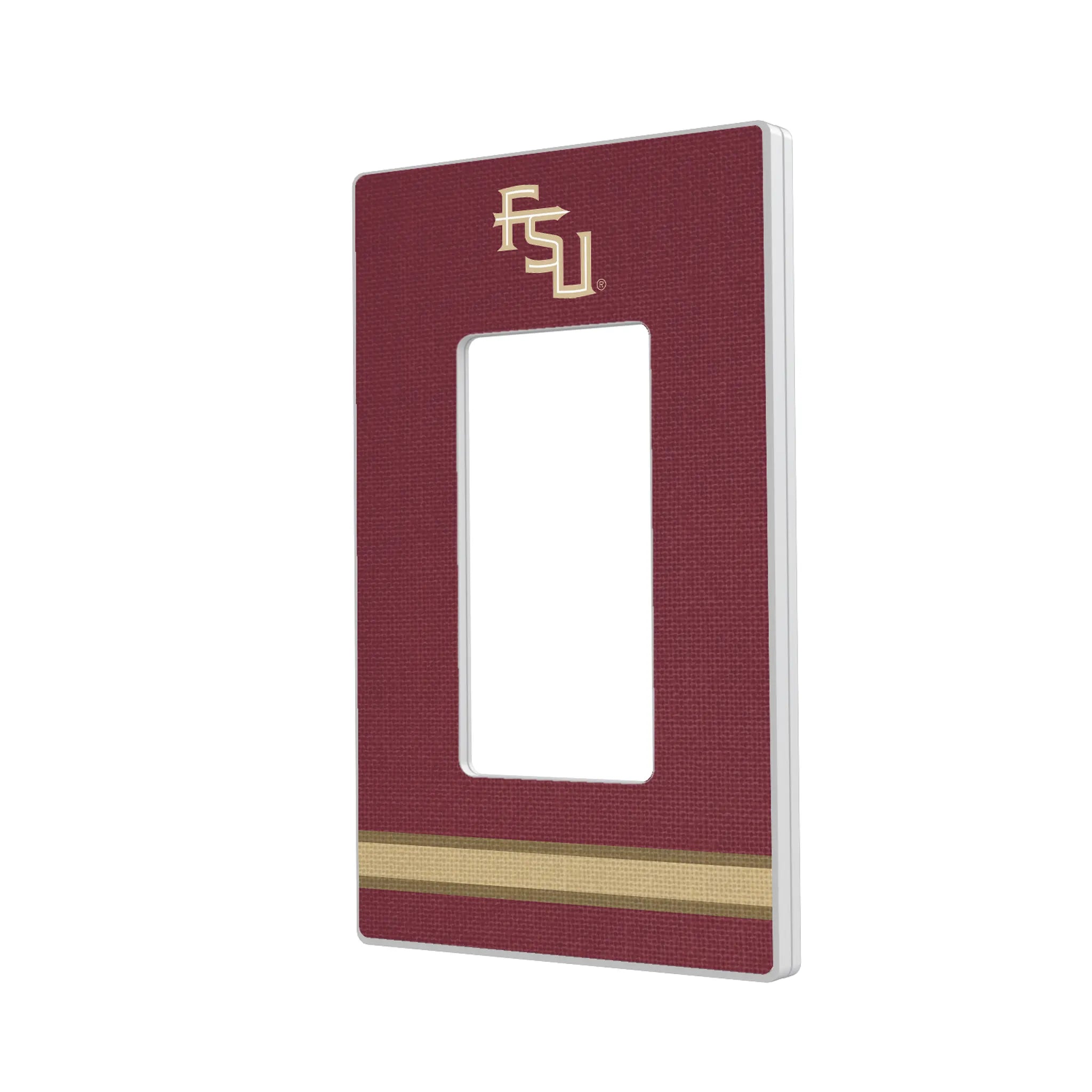 Florida State University Seminoles Athletic Wordmark Stripe Hidden-Screw Light Switch Plate#Style_Single Rocker