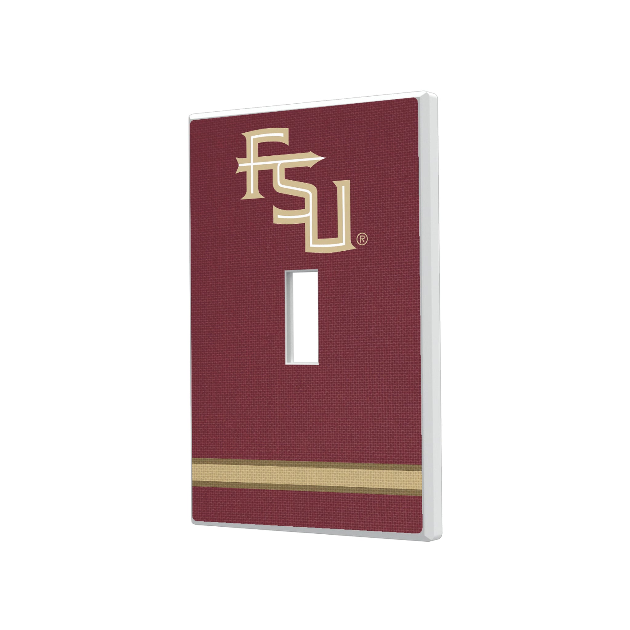 Florida State University Seminoles Athletic Wordmark Stripe Hidden-Screw Light Switch Plate#Style_Single Toggle