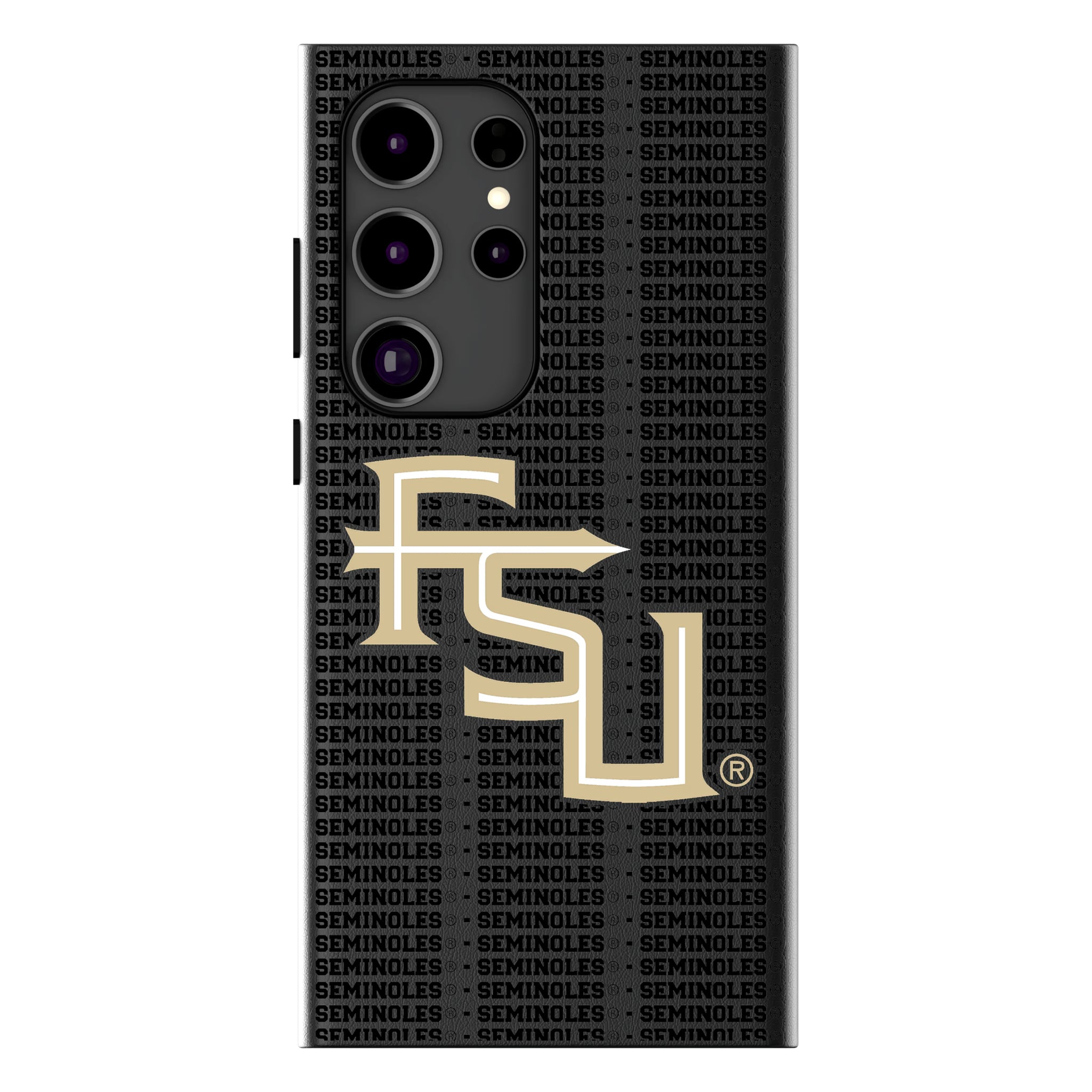 Florida State University Seminoles Athletic Wordmark Text Backdrop Galaxy MagSafe Compatible Phone Case for Samsung Galaxy