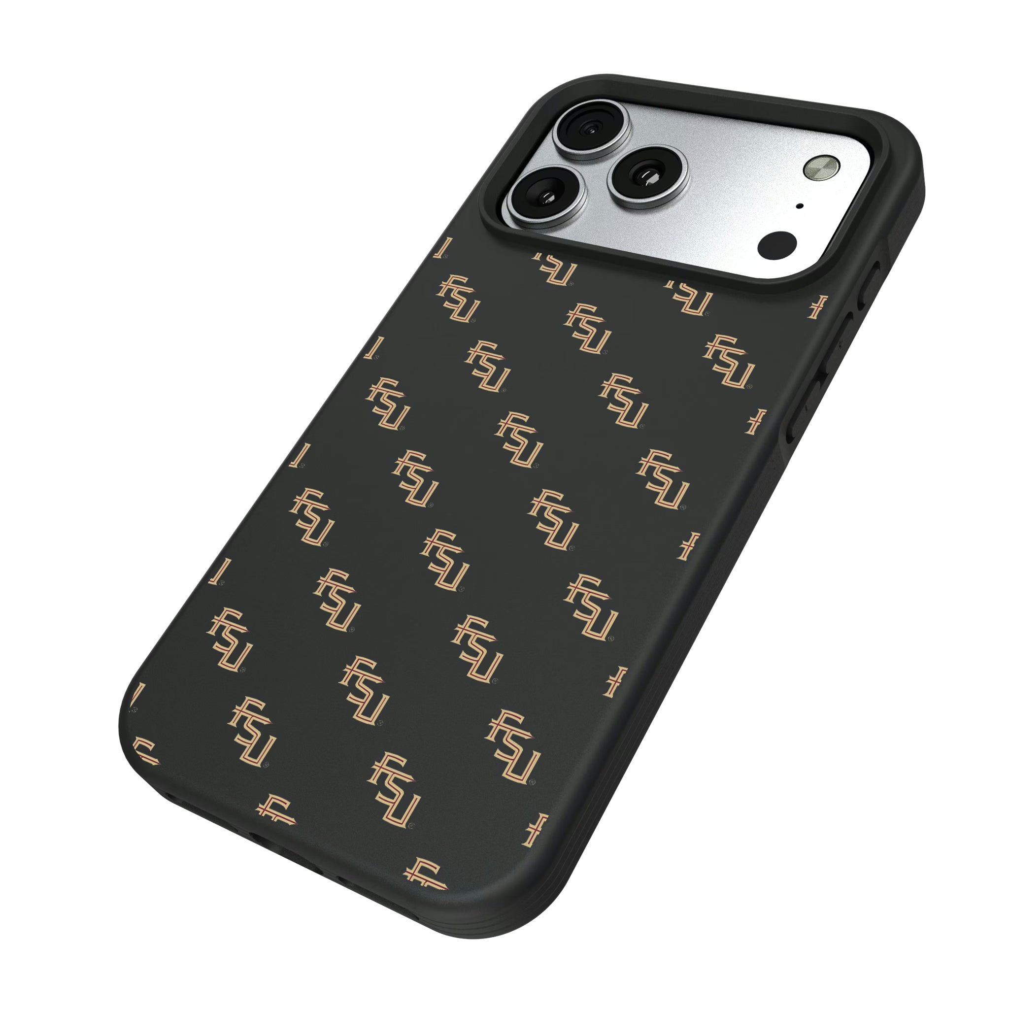 Florida State University Seminoles Fashion Pattern iPhone Bump Phone Case for Apple iPhone - Isometric View#Device_iPhone 17 Pro Max