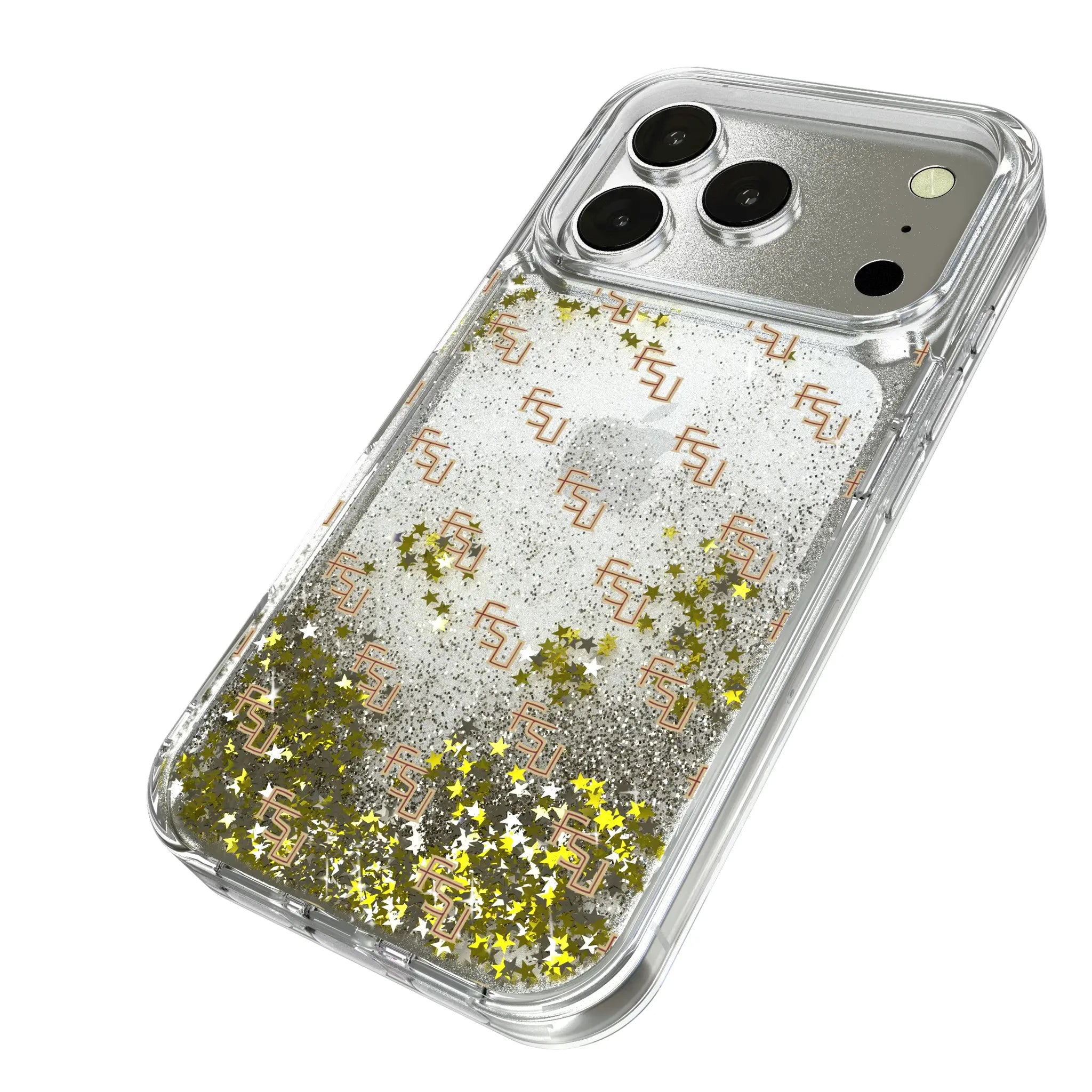 Florida State University Seminoles Fashion Pattern iPhone Glitter Phone Case for Apple iPhone - Isometric View
