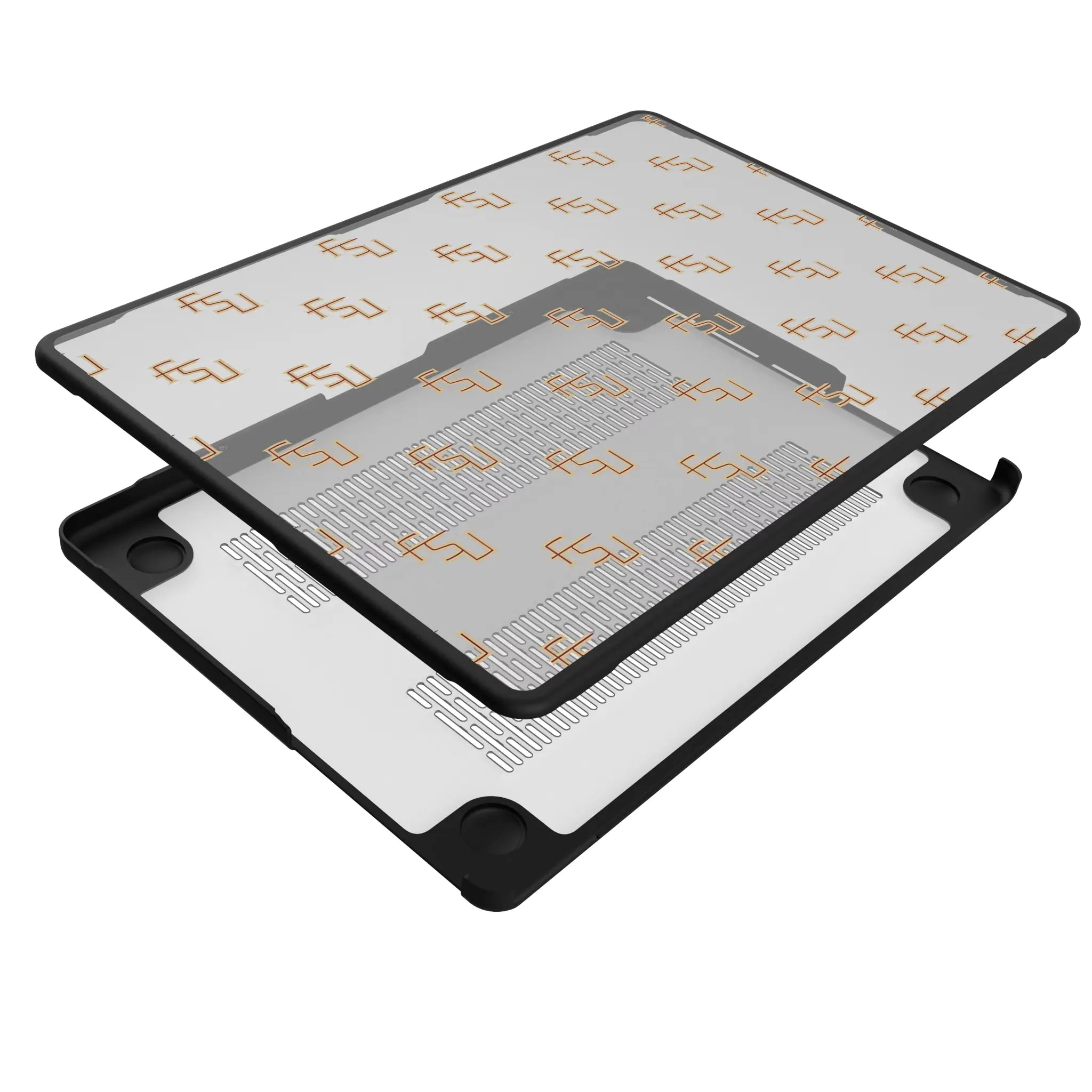 Florida State University Seminoles Fashion Pattern MacBook Laptop Case for Apple MacBook - Isometric View