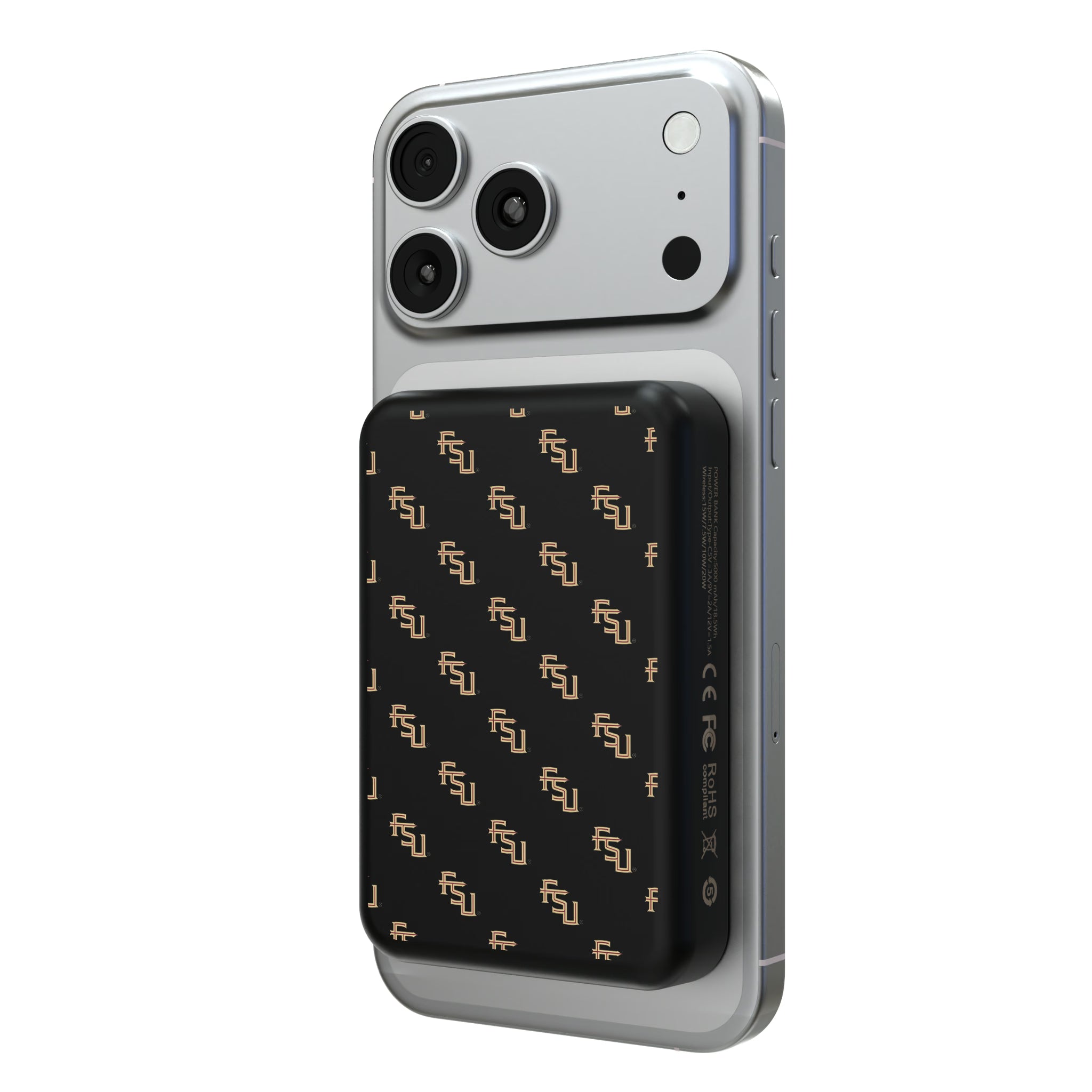 Florida State University Seminoles Fashion Pattern Wireless Mag Power Bank