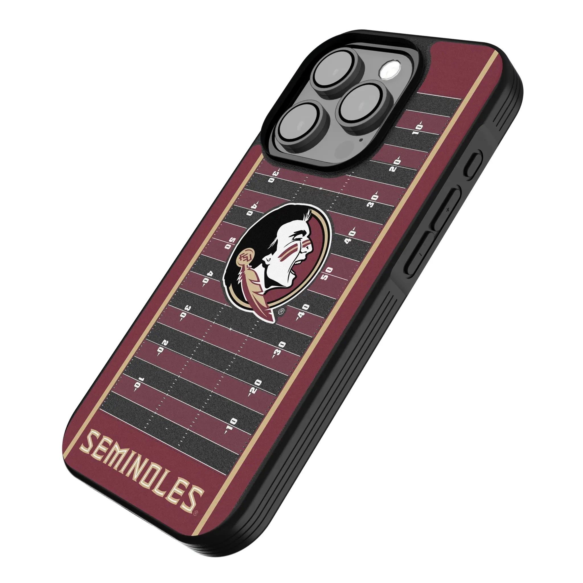 Florida State University Seminoles Field iPhone Bump Phone Case for Apple iPhone - Isometric View
