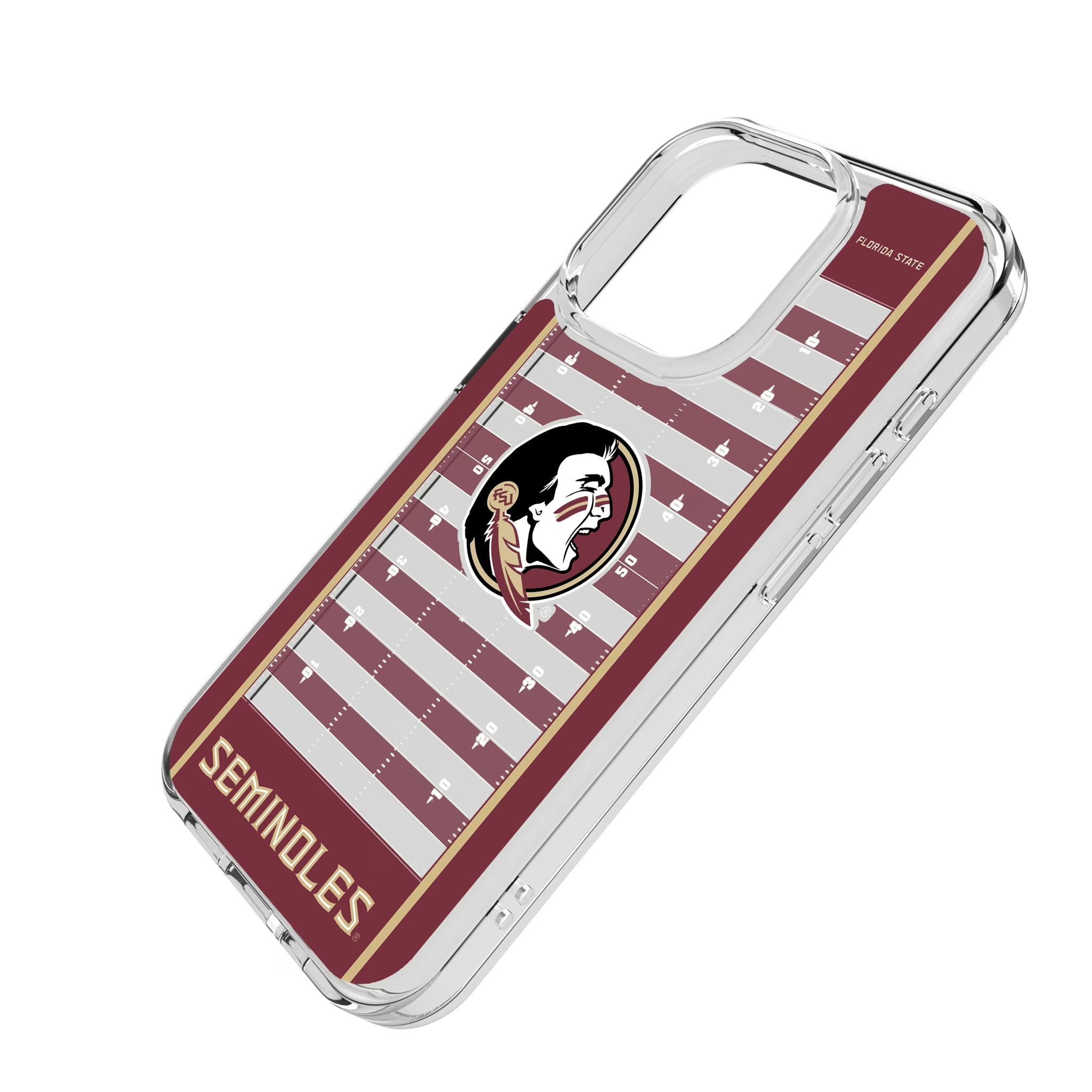 Florida State University Seminoles Field iPhone Clear Phone Case for Apple iPhone - Isometric View