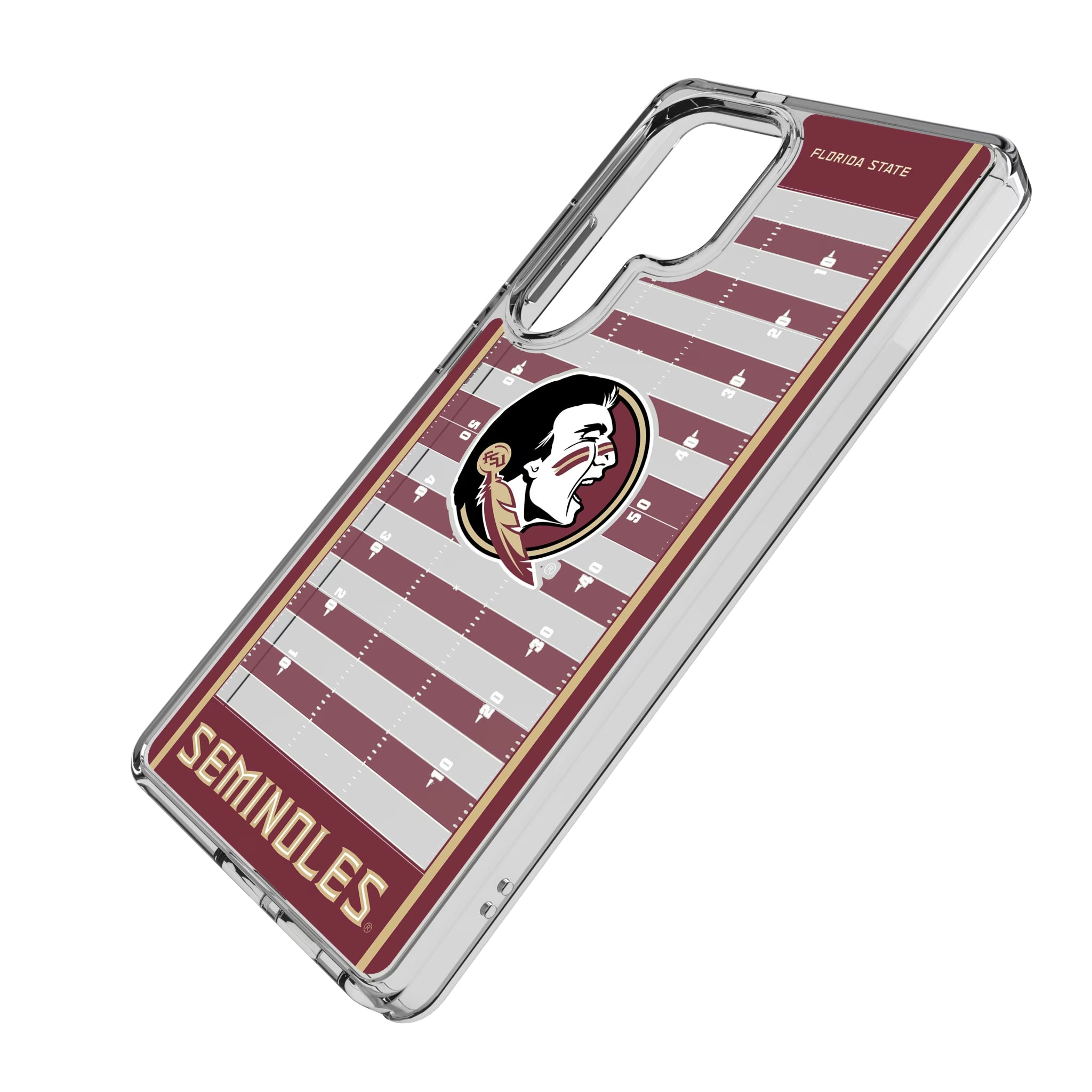 Florida State University Seminoles Field Galaxy Clear Phone Case for Samsung Galaxy - Isometric View
