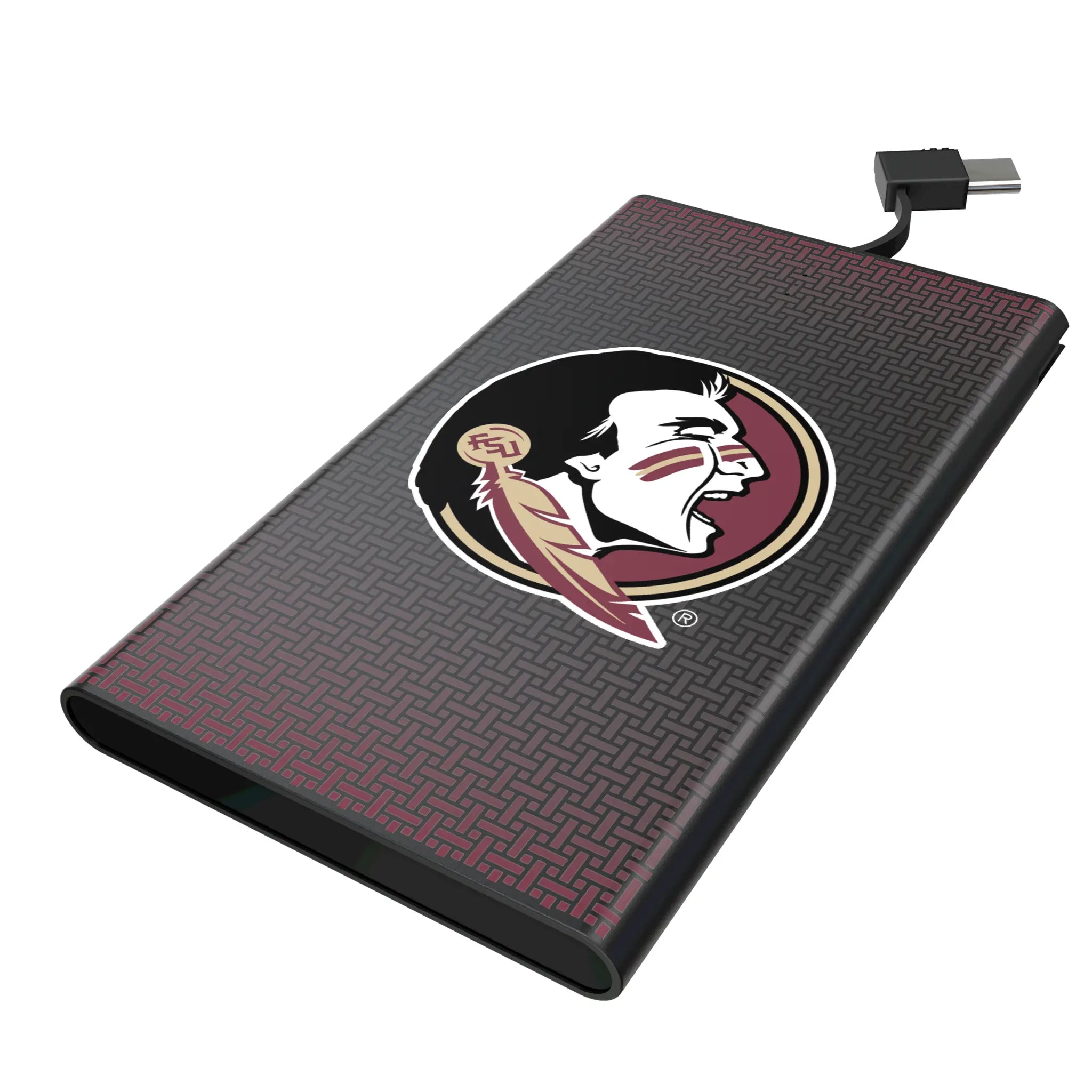Florida State University Seminoles Linen 5000mAh Flat Power Bank