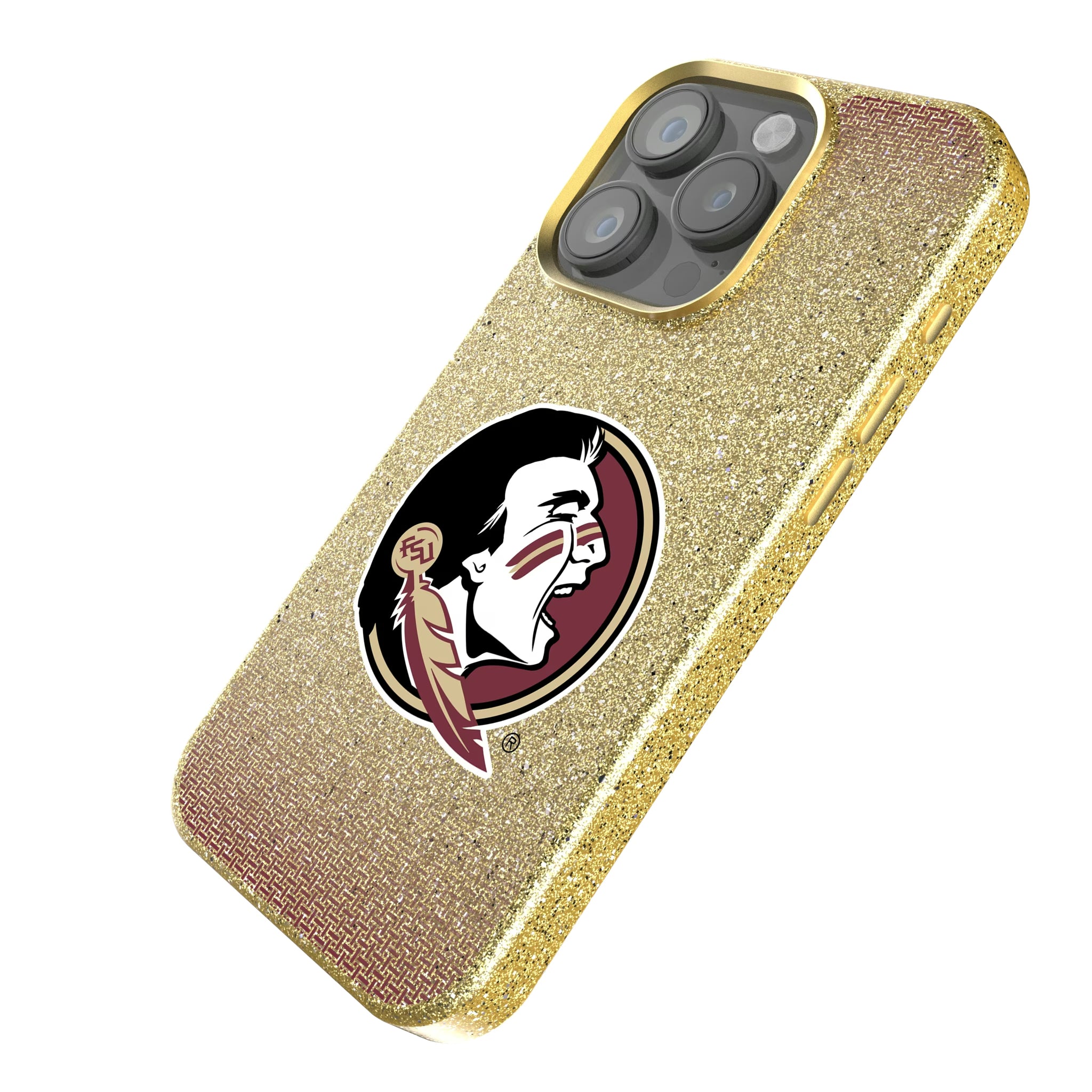 Florida State University Seminoles Linen iPhone Bling Phone Case for Apple iPhone - Isometric View