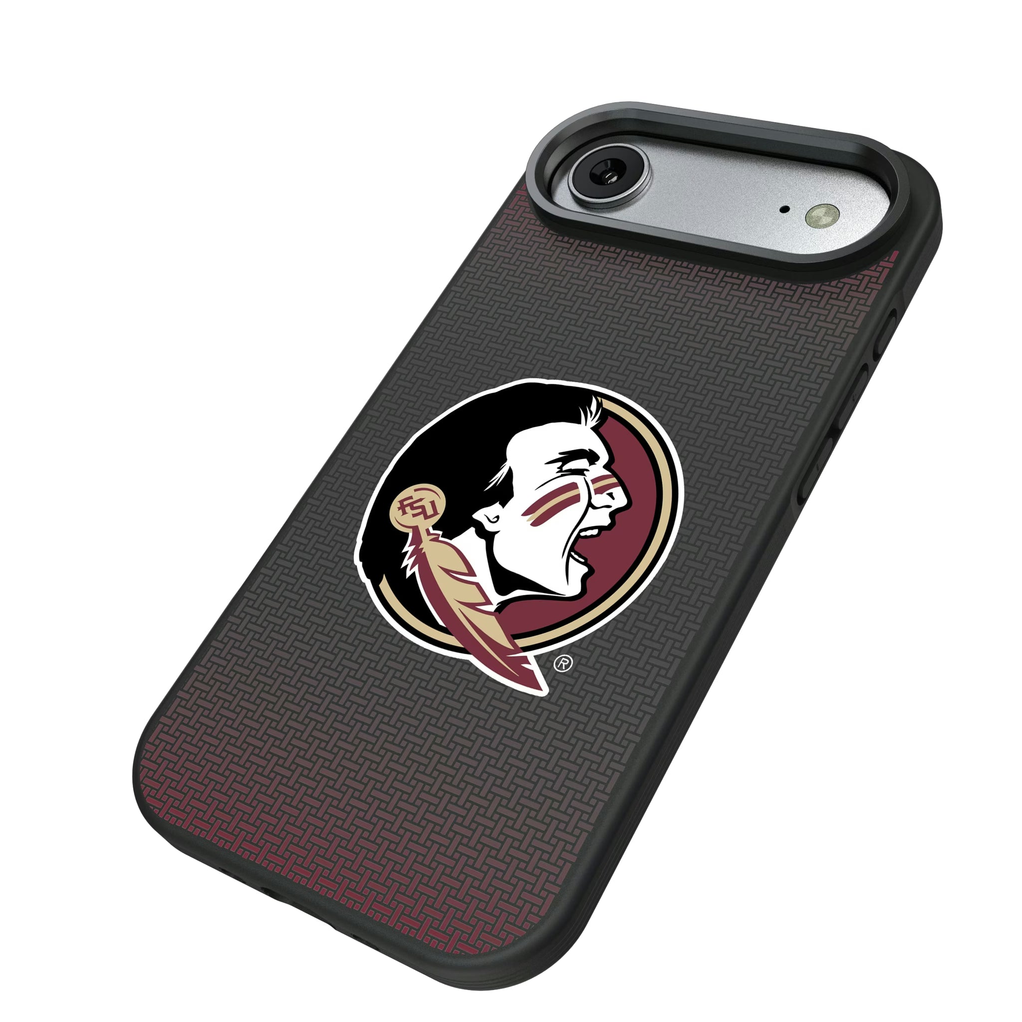 Florida State University Seminoles Linen iPhone Bump Phone Case for Apple iPhone - Isometric View#Device_iPhone Air