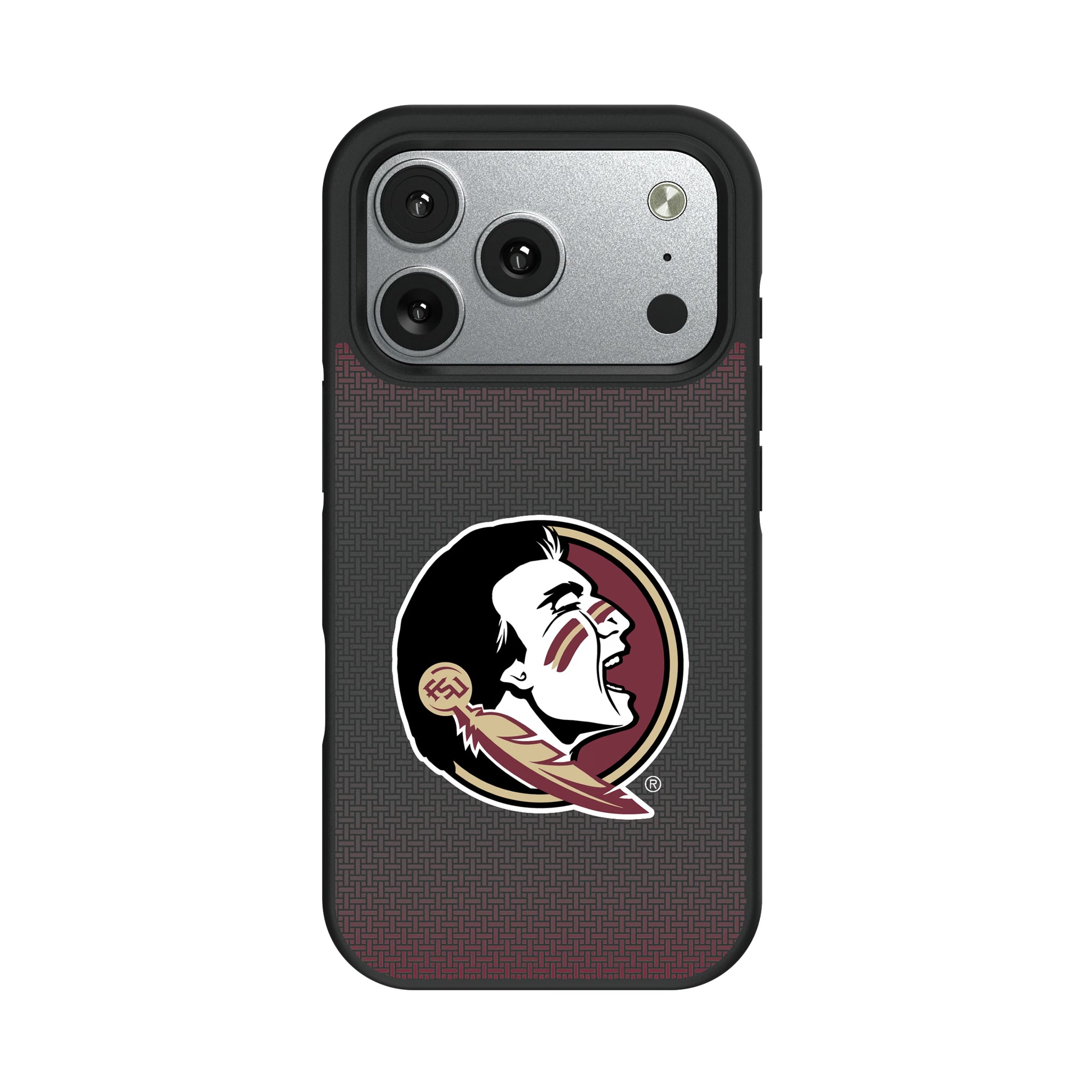 Florida State University Seminoles Linen iPhone Bump Phone Case for Apple iPhone#Device_iPhone 17 Pro