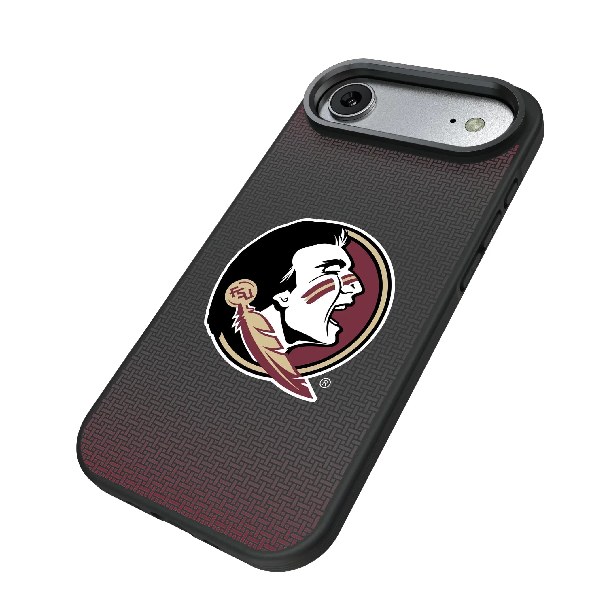 Florida State University Seminoles Linen iPhone Bump Phone Case for Apple iPhone - Isometric View#Device_iPhone Air