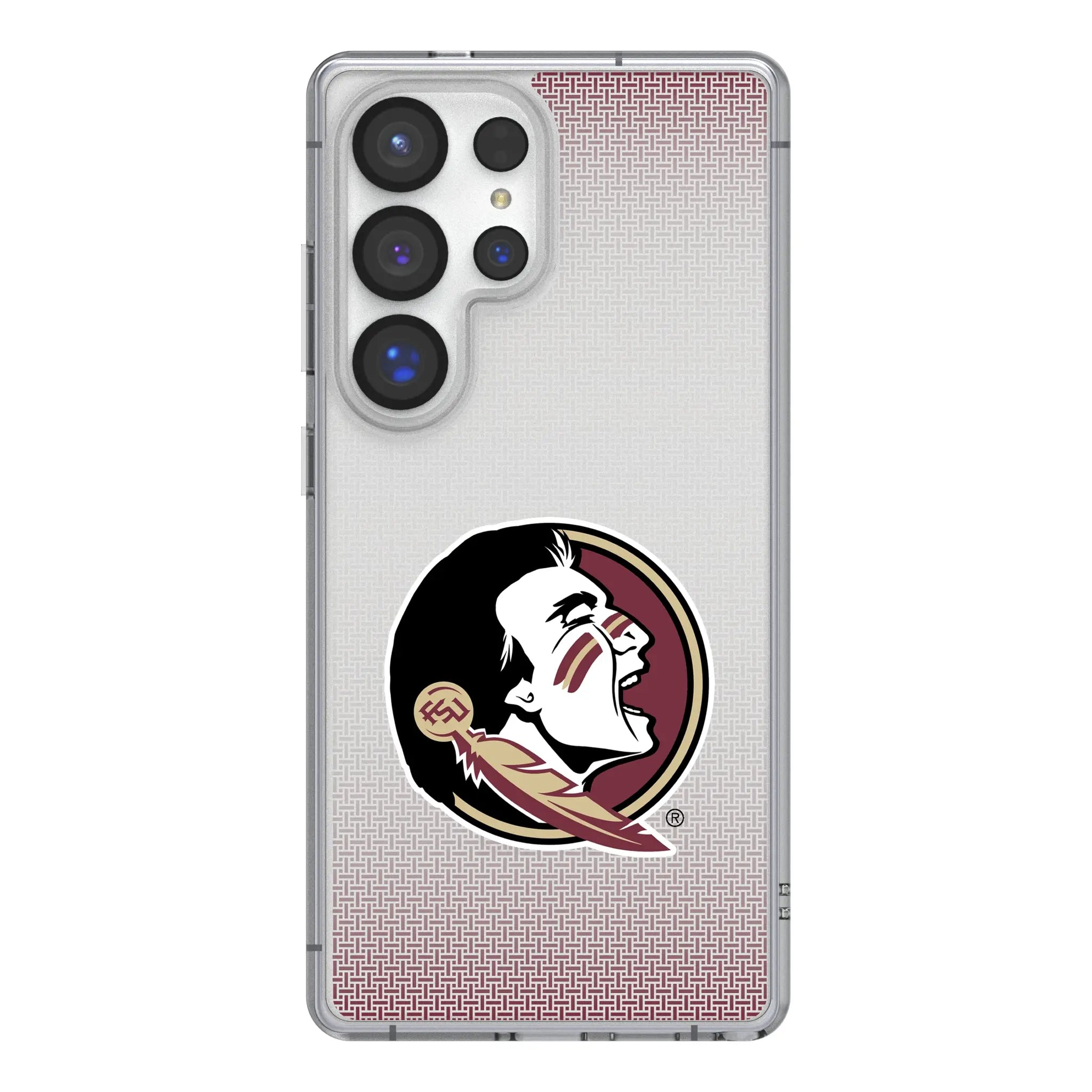 Florida State University Seminoles Linen Galaxy Clear Phone Case for Samsung Galaxy#Device_Galaxy S25 Ultra