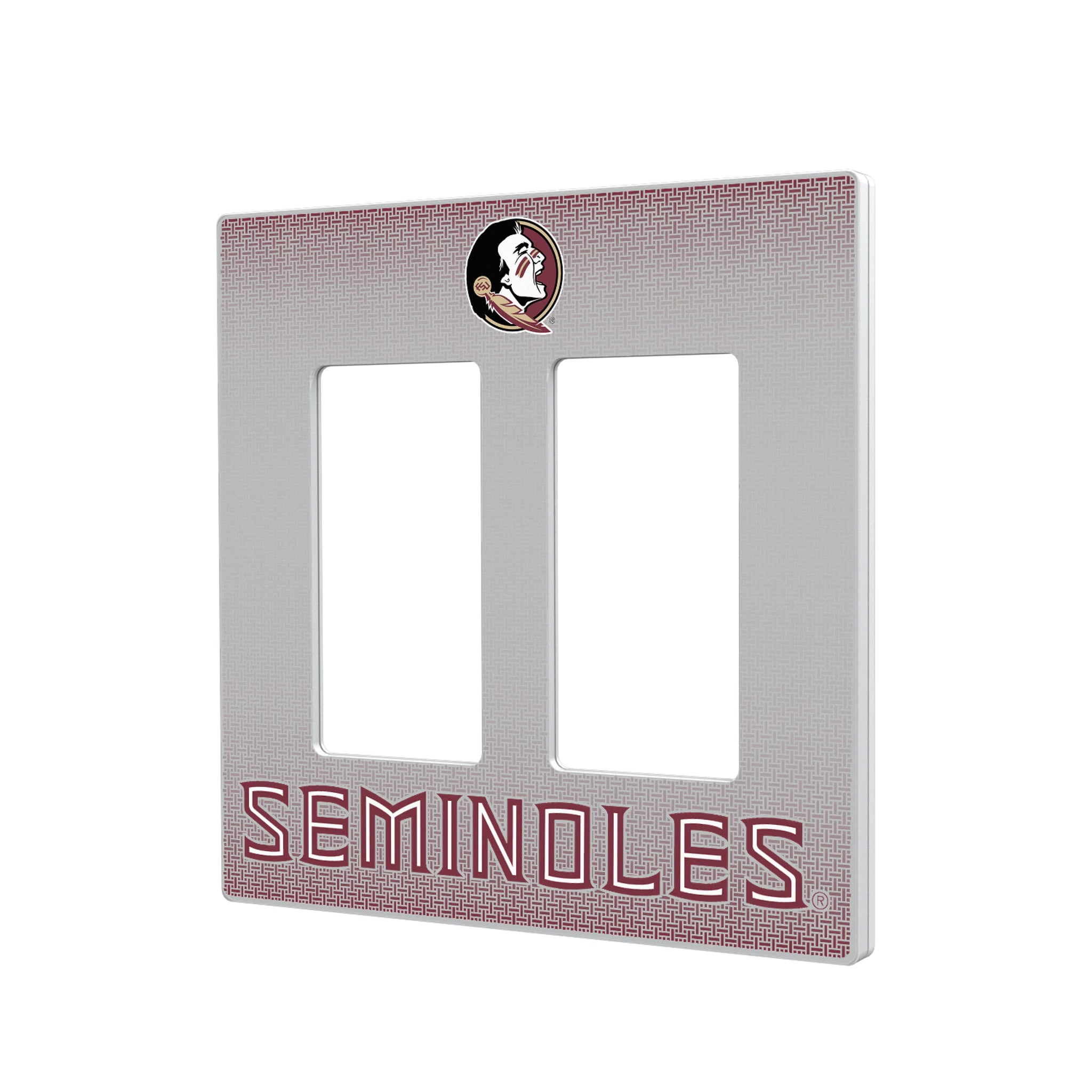 Florida State University Seminoles Linen Hidden-Screw Light Switch Plate#Style_Double Rocker