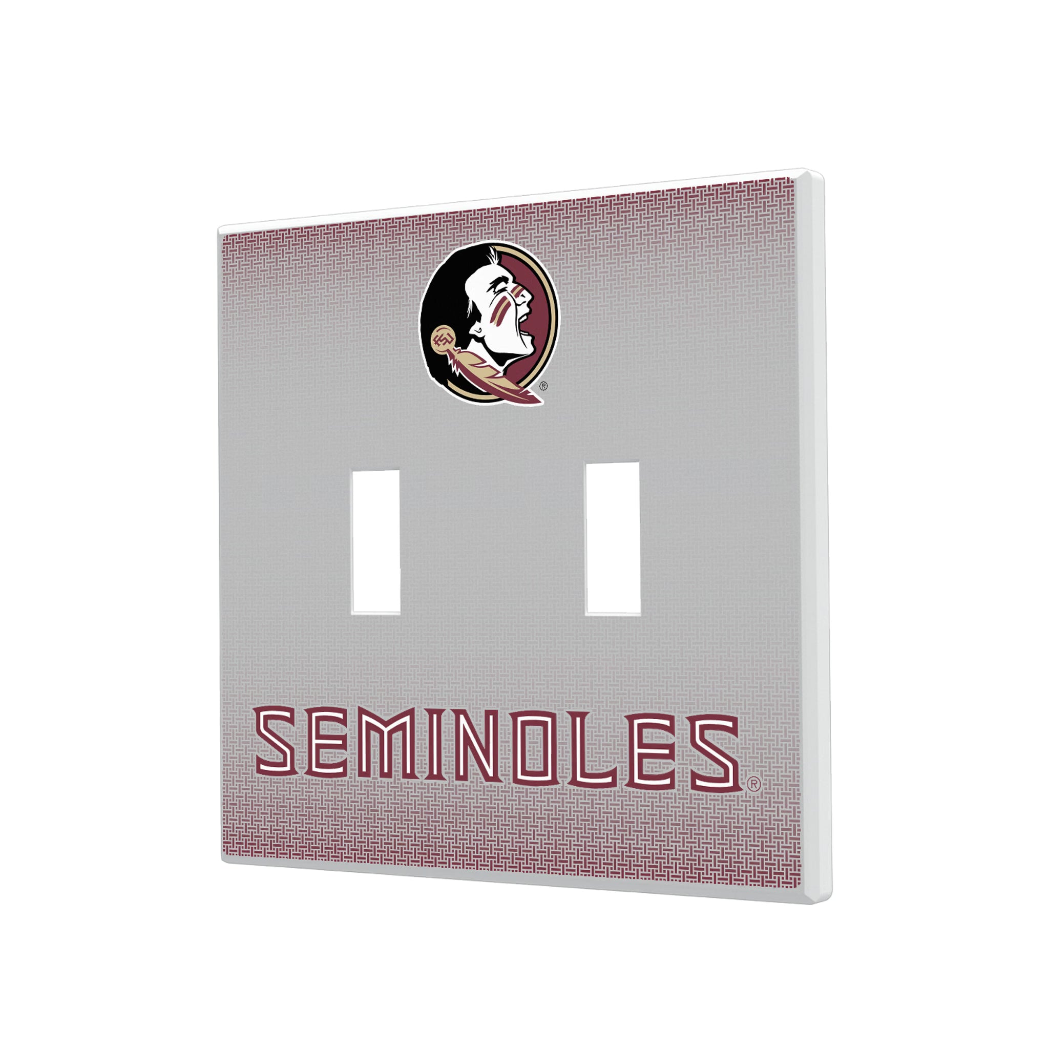 Florida State University Seminoles Linen Hidden-Screw Light Switch Plate#Style_Double Toggle