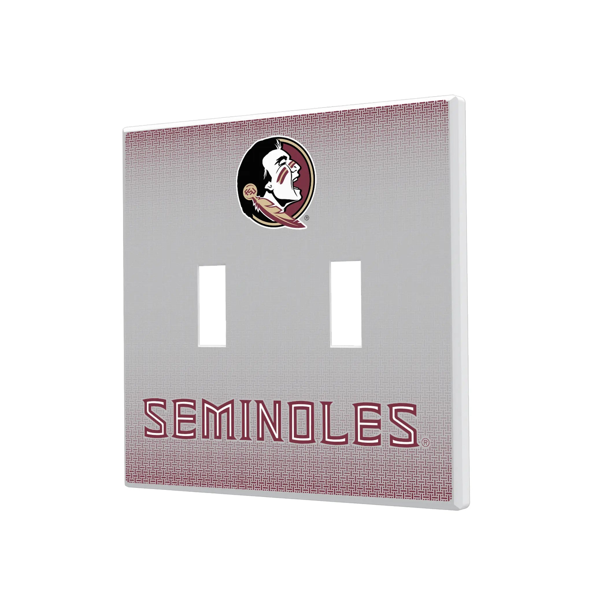Florida State University Seminoles Linen Hidden-Screw Light Switch Plate#Style_Double Toggle